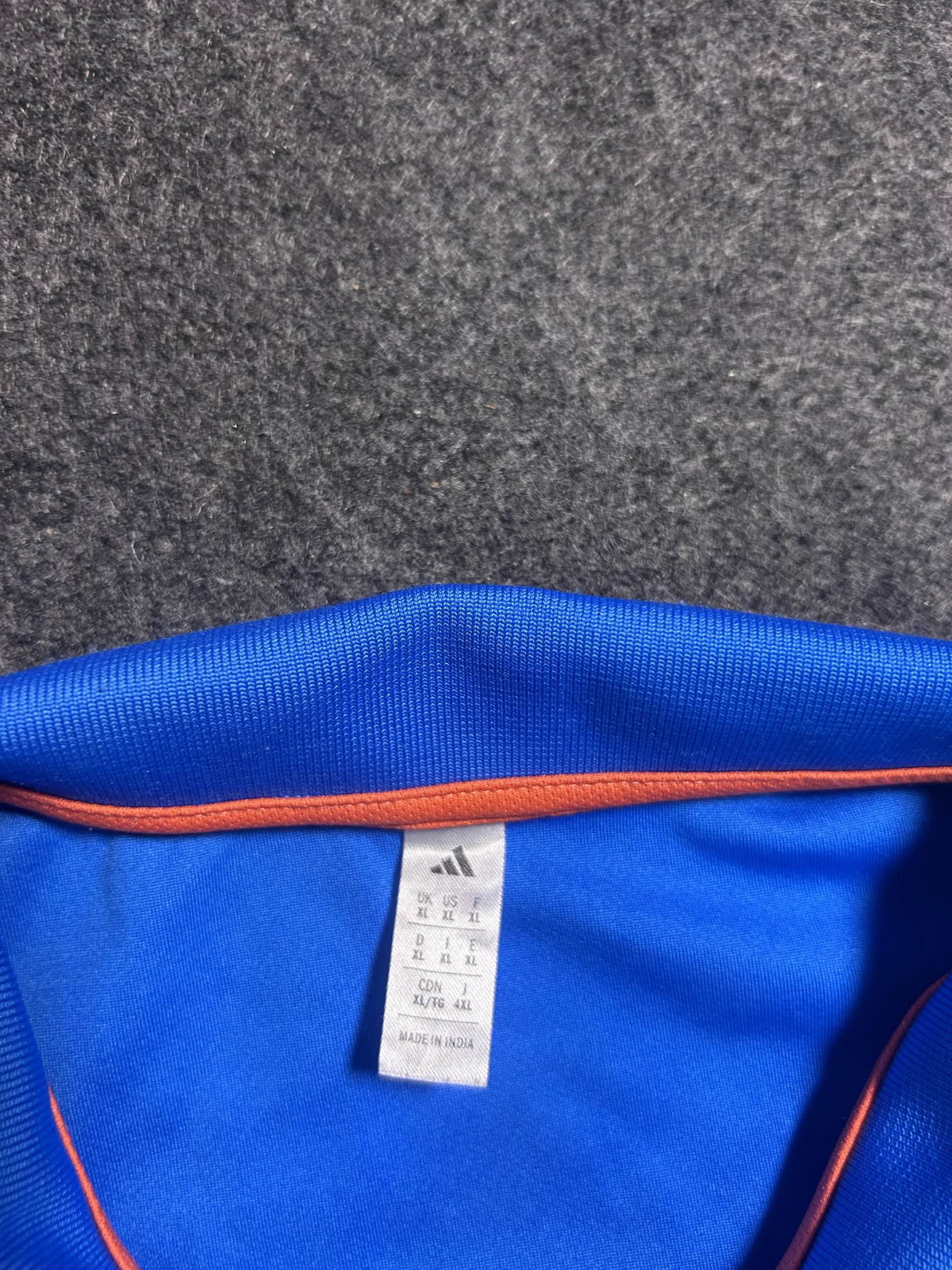 Adidas Performance Polo T-Shirt Blue Orange XXL