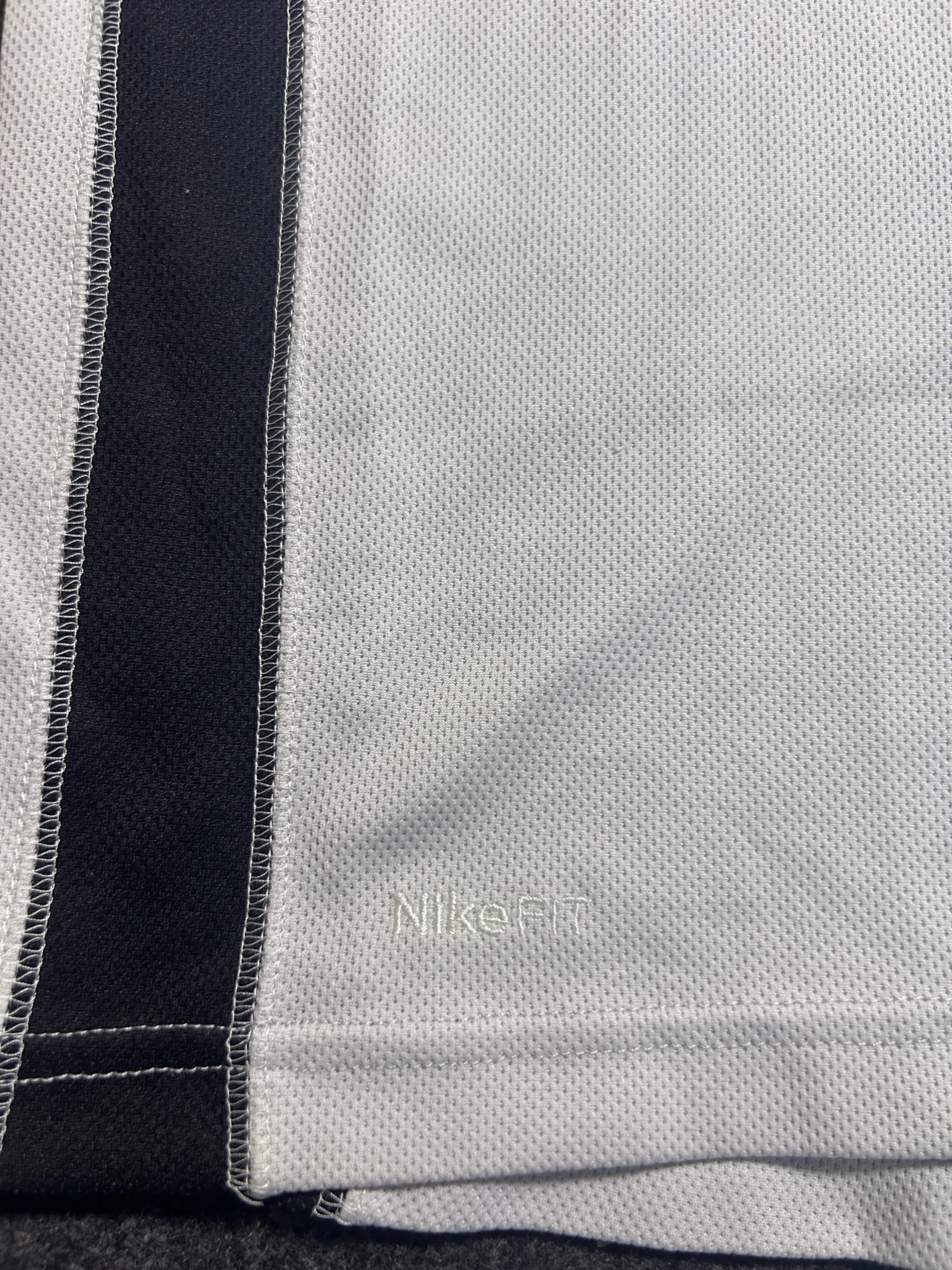 Nike FitDry Performance Polo Shirt Light Grey Black Size XXL