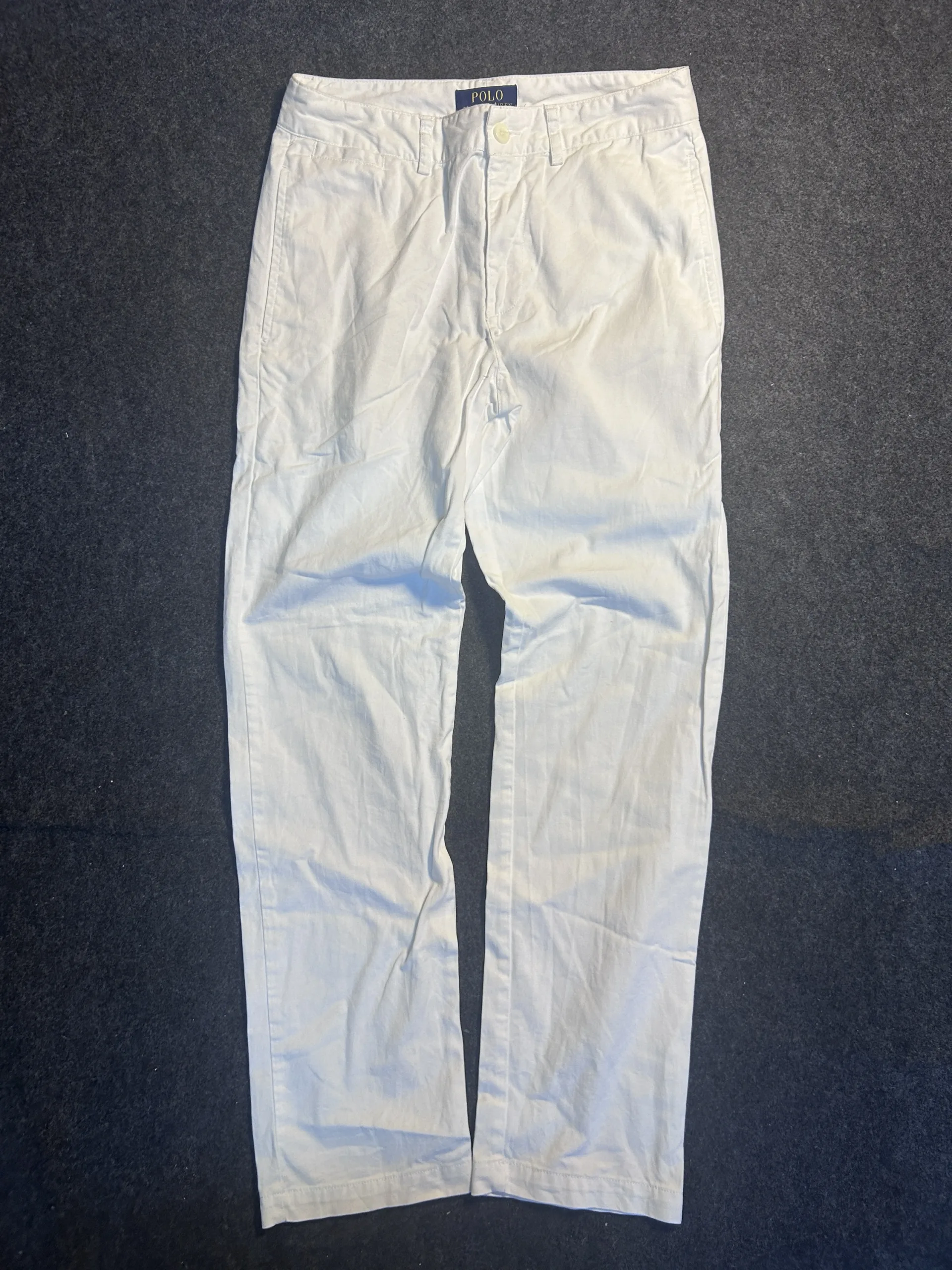 Polo Ralph Lauren White Chino Pants Men’s W26 Straight Fit Trousers