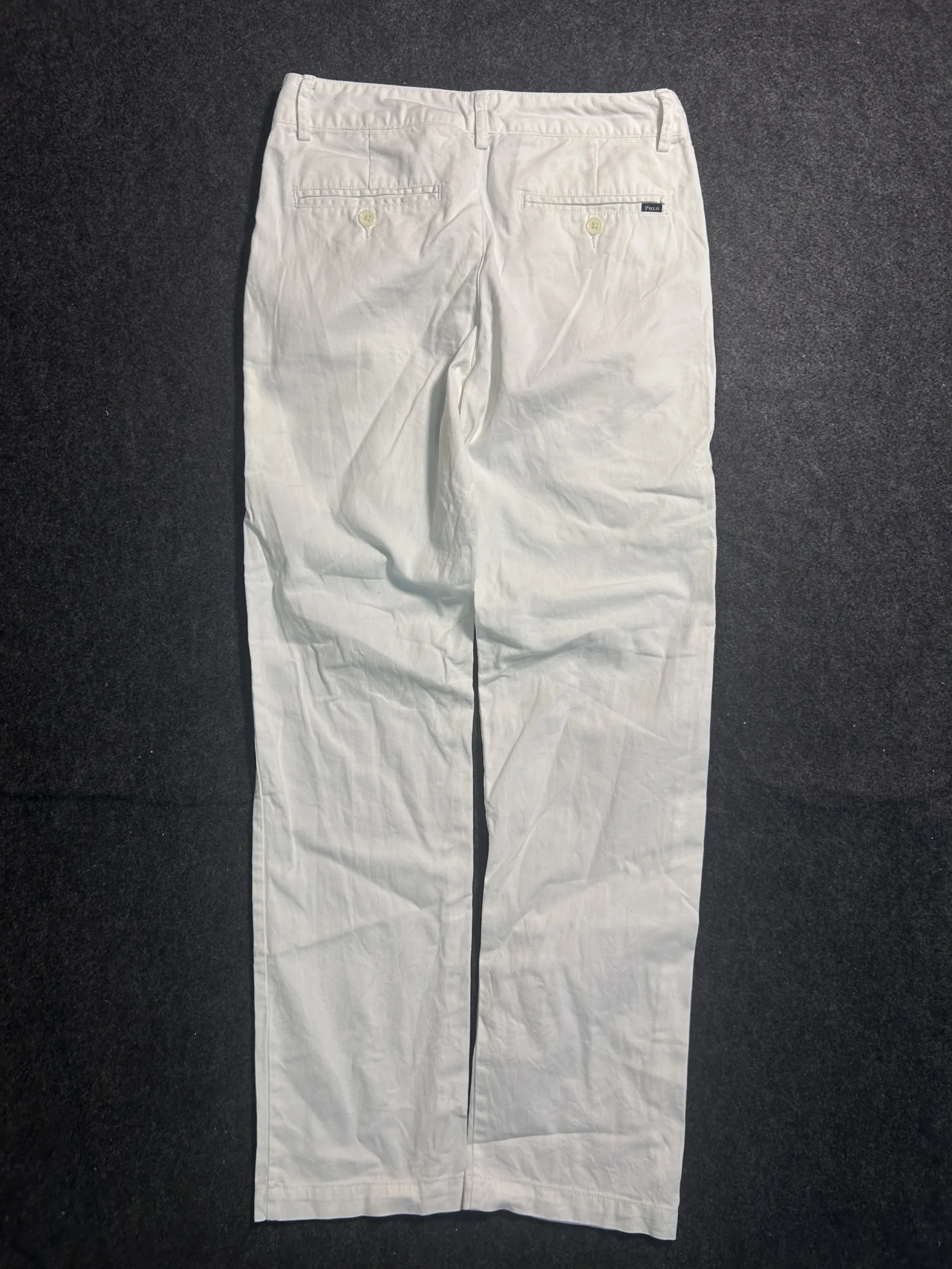 Polo Ralph Lauren White Chino Pants Men’s W26 Straight Fit Trousers