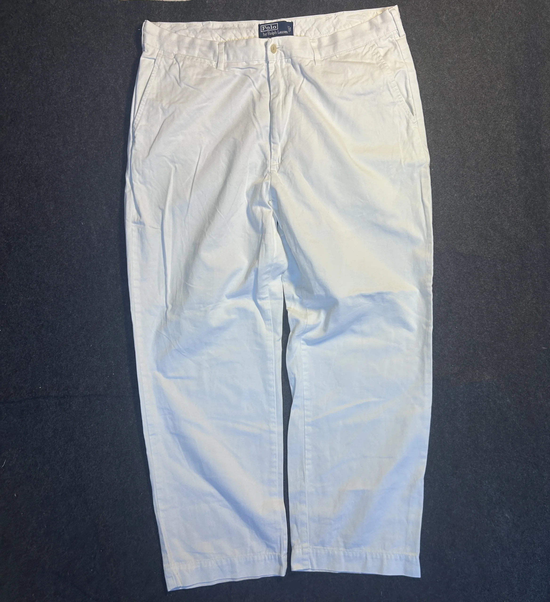 Polo Ralph Lauren Classic White Chino Pants Men’s W38 Straight Fit Trousers