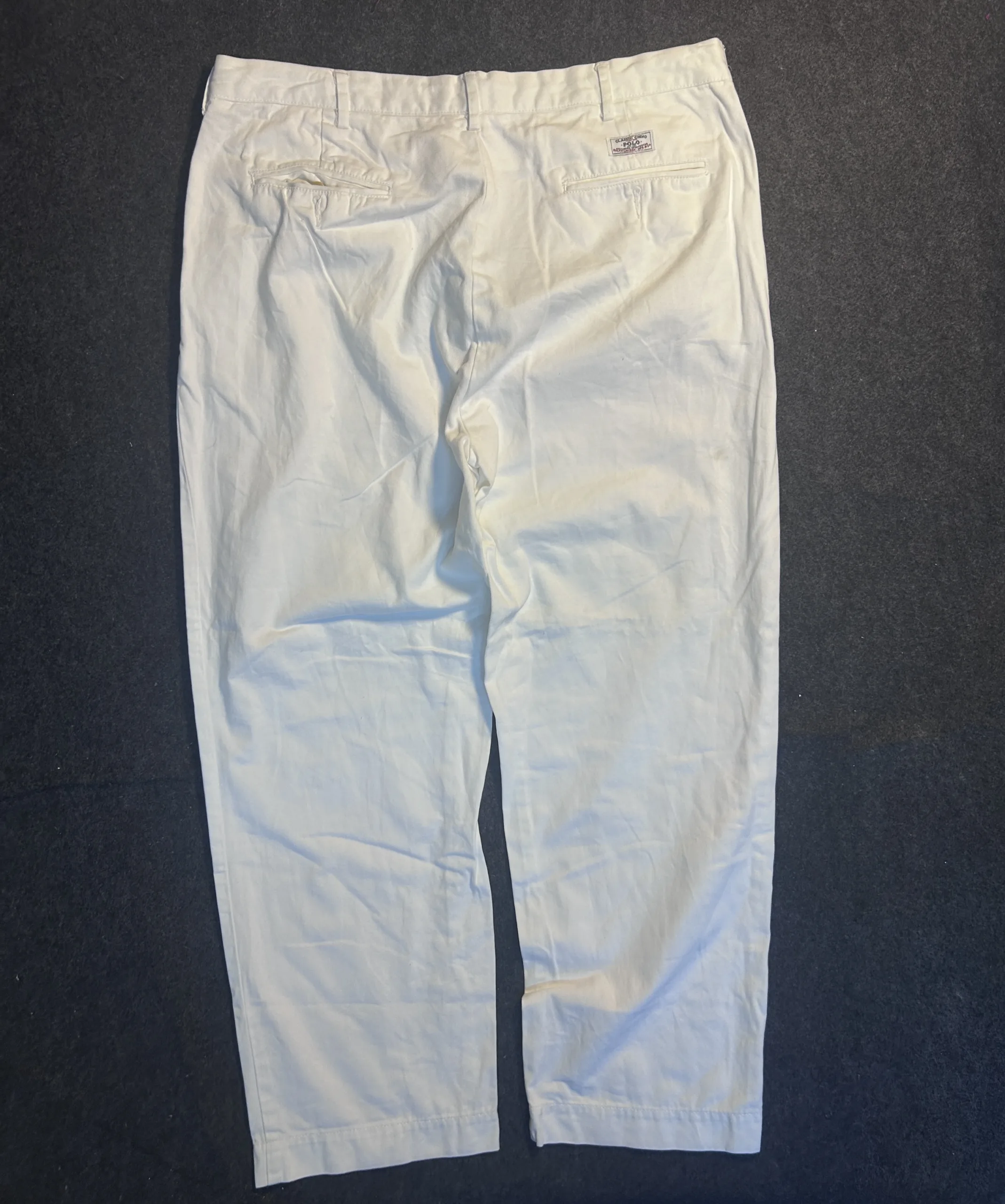 Polo Ralph Lauren Classic White Chino Pants Men’s W38 Straight Fit Trousers
