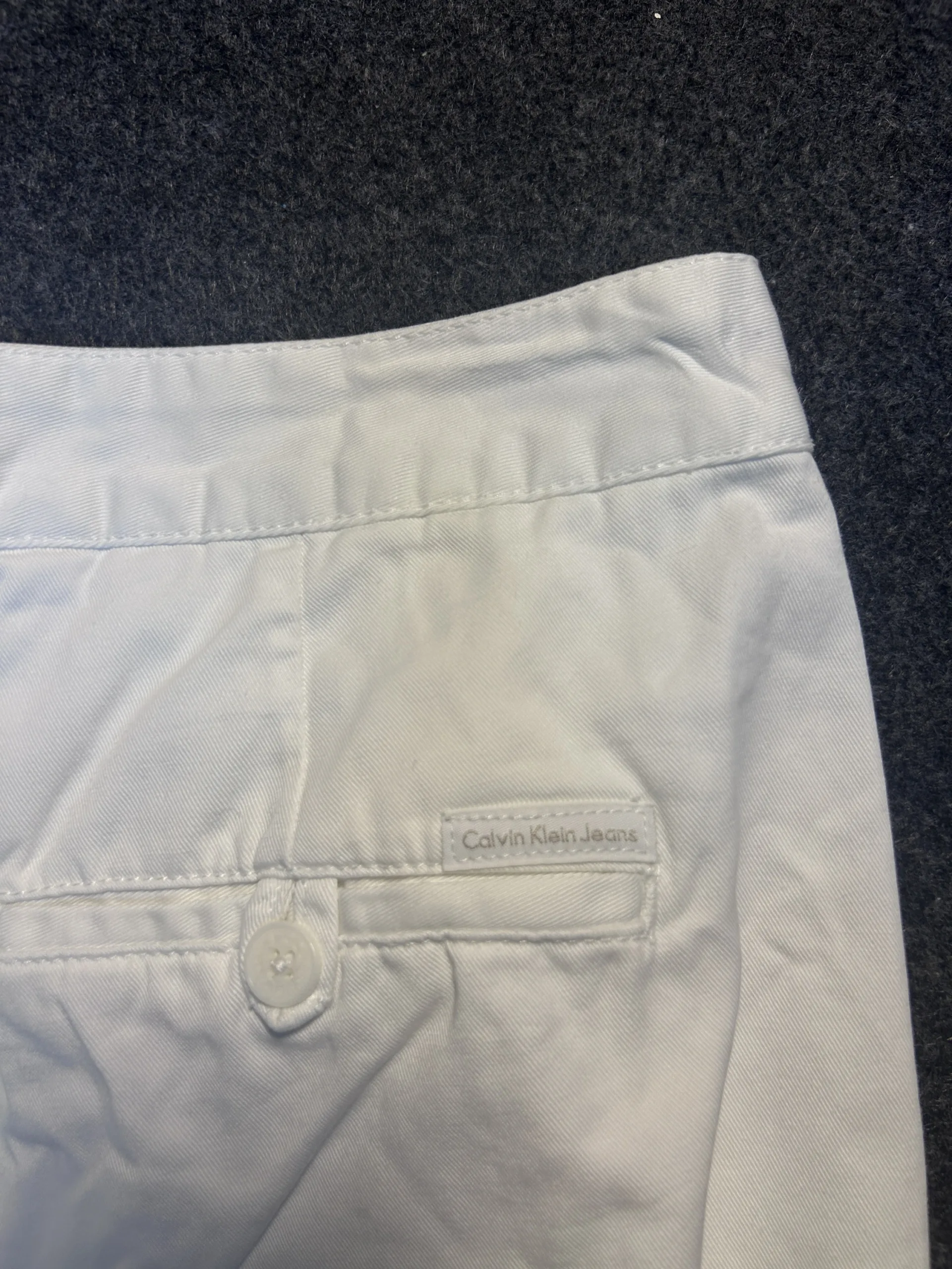 Calvin Klein Jeans White Wide Leg Chino Pants W36 | Relaxed Baggy Fit
