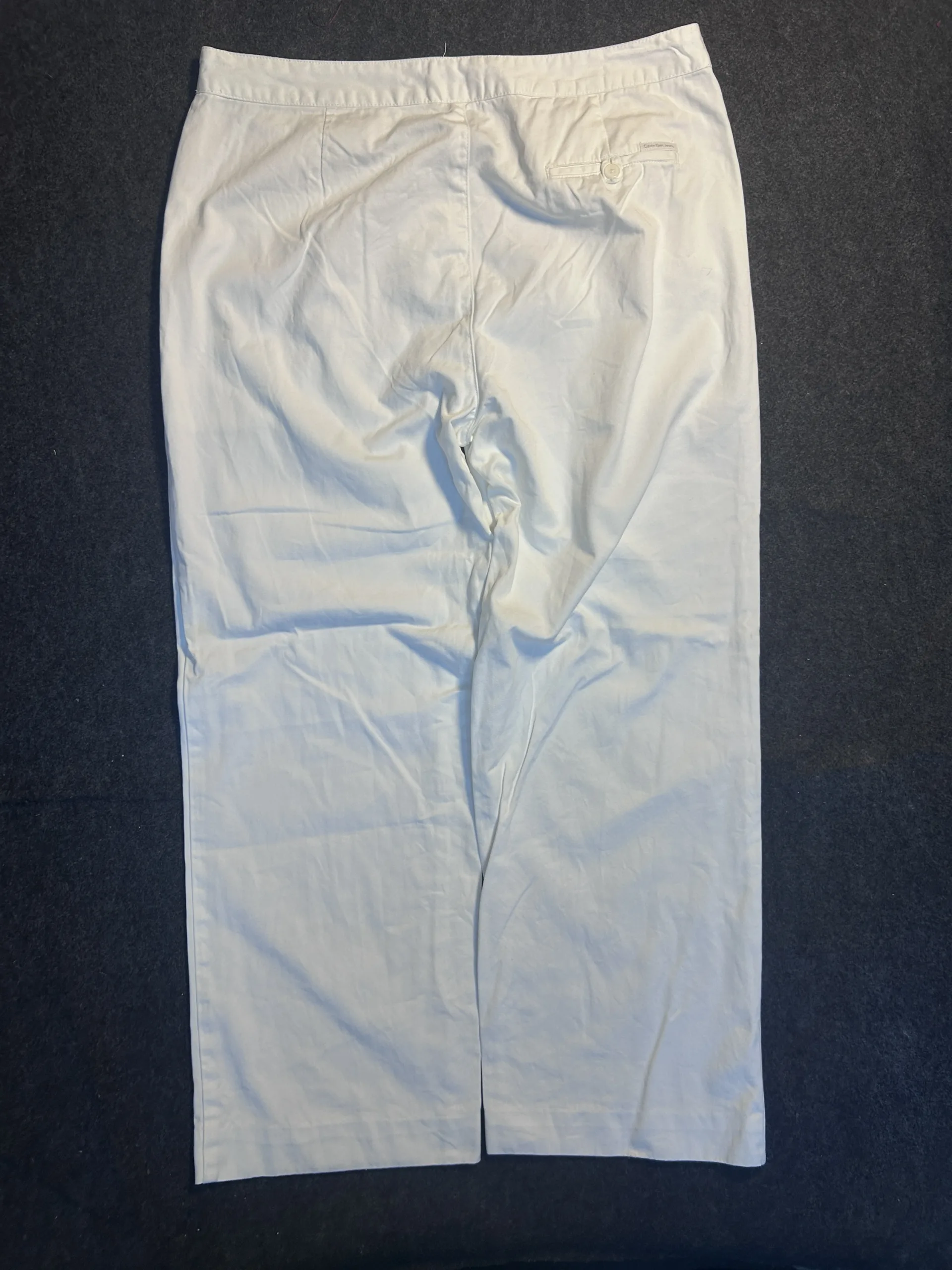 Calvin Klein Jeans White Wide Leg Chino Pants W36 | Relaxed Baggy Fit