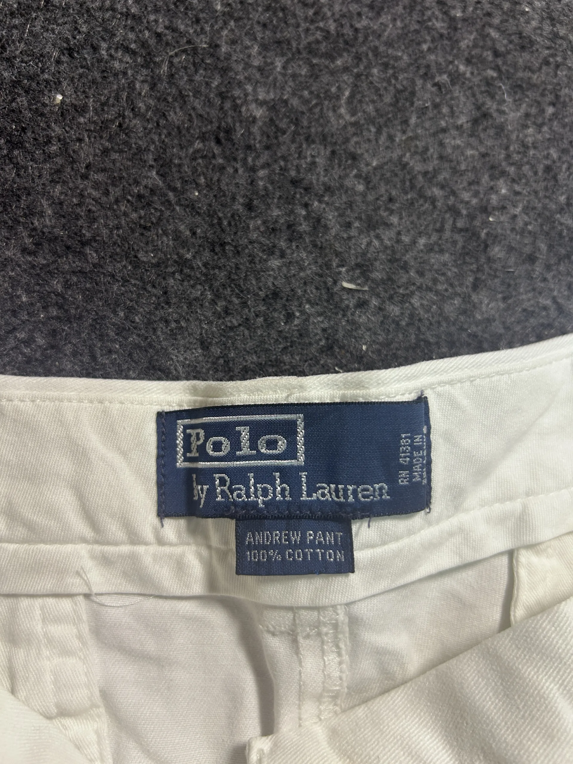Polo Ralph Lauren Classic Chino White Baggy Fit Pleated Pants W34