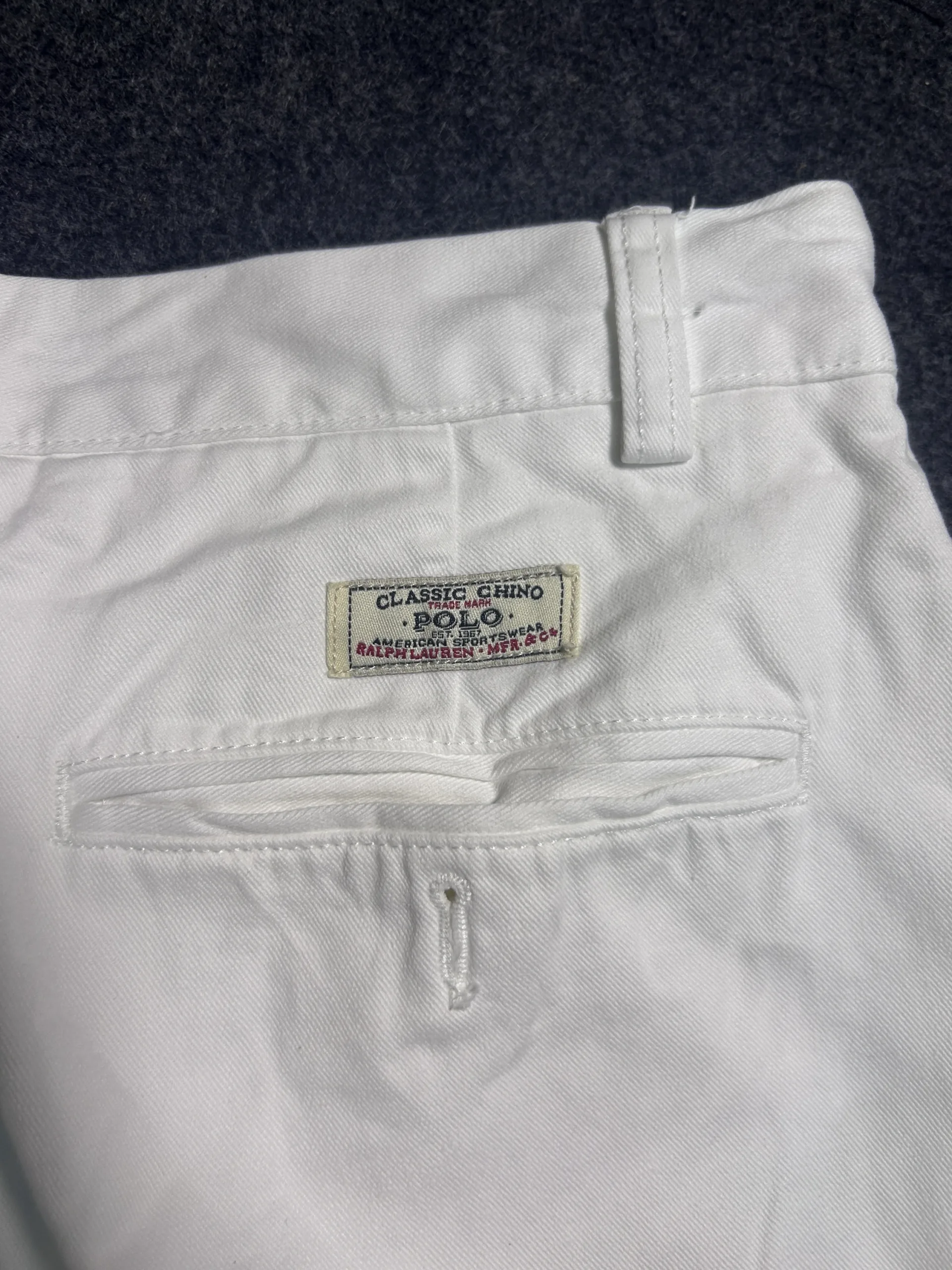 Polo Ralph Lauren Classic Chino White Baggy Fit Pleated Pants W34