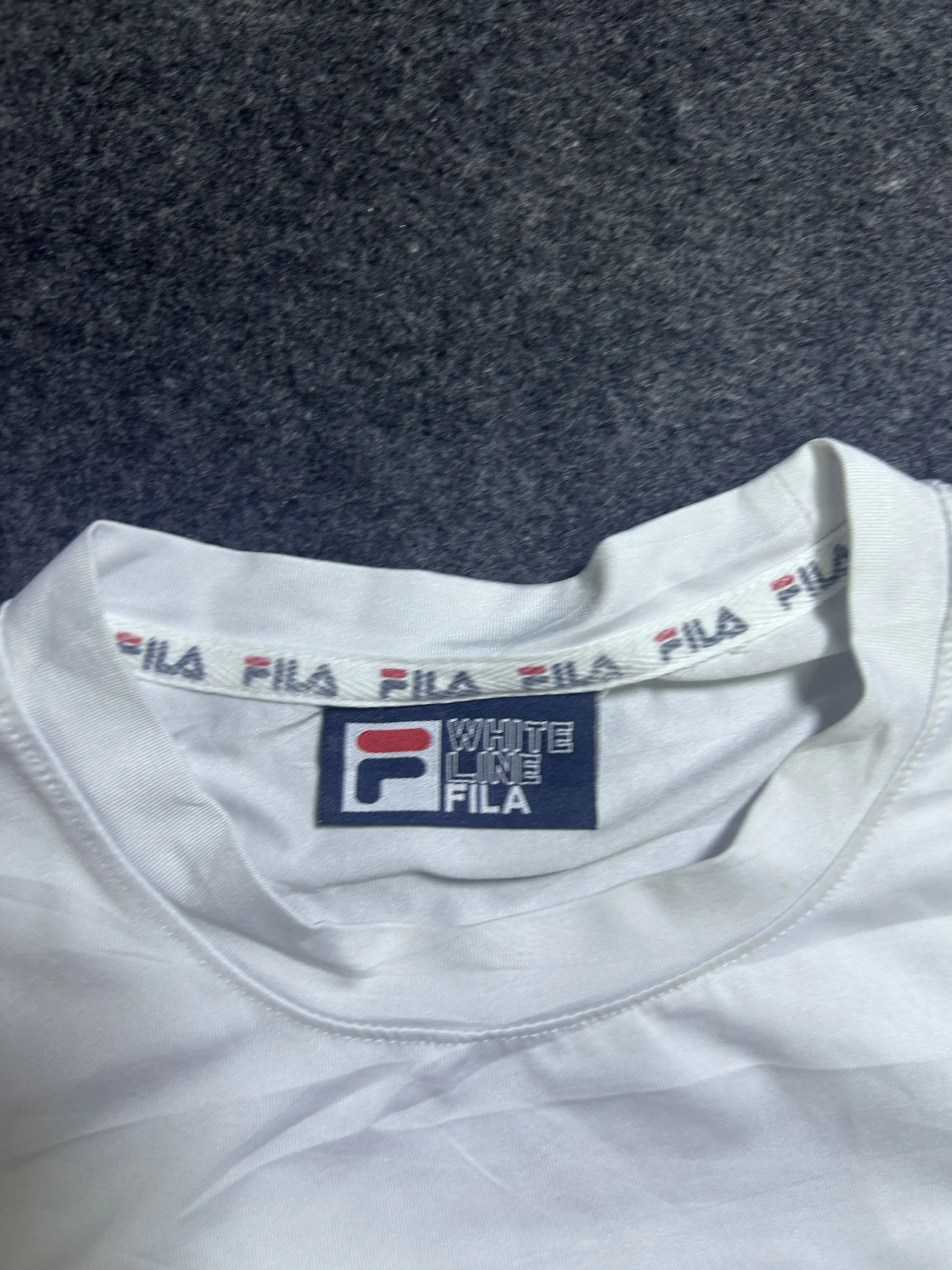 FILA White Line Performance T-Shirt White Pink Size S