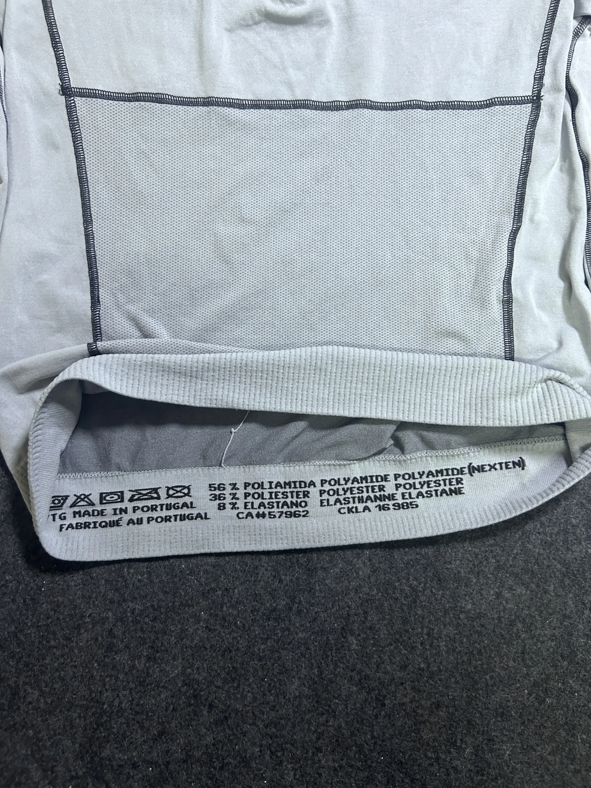 Calvin Klein Performance Quarter Zip Training Top Light Grey Size S-M