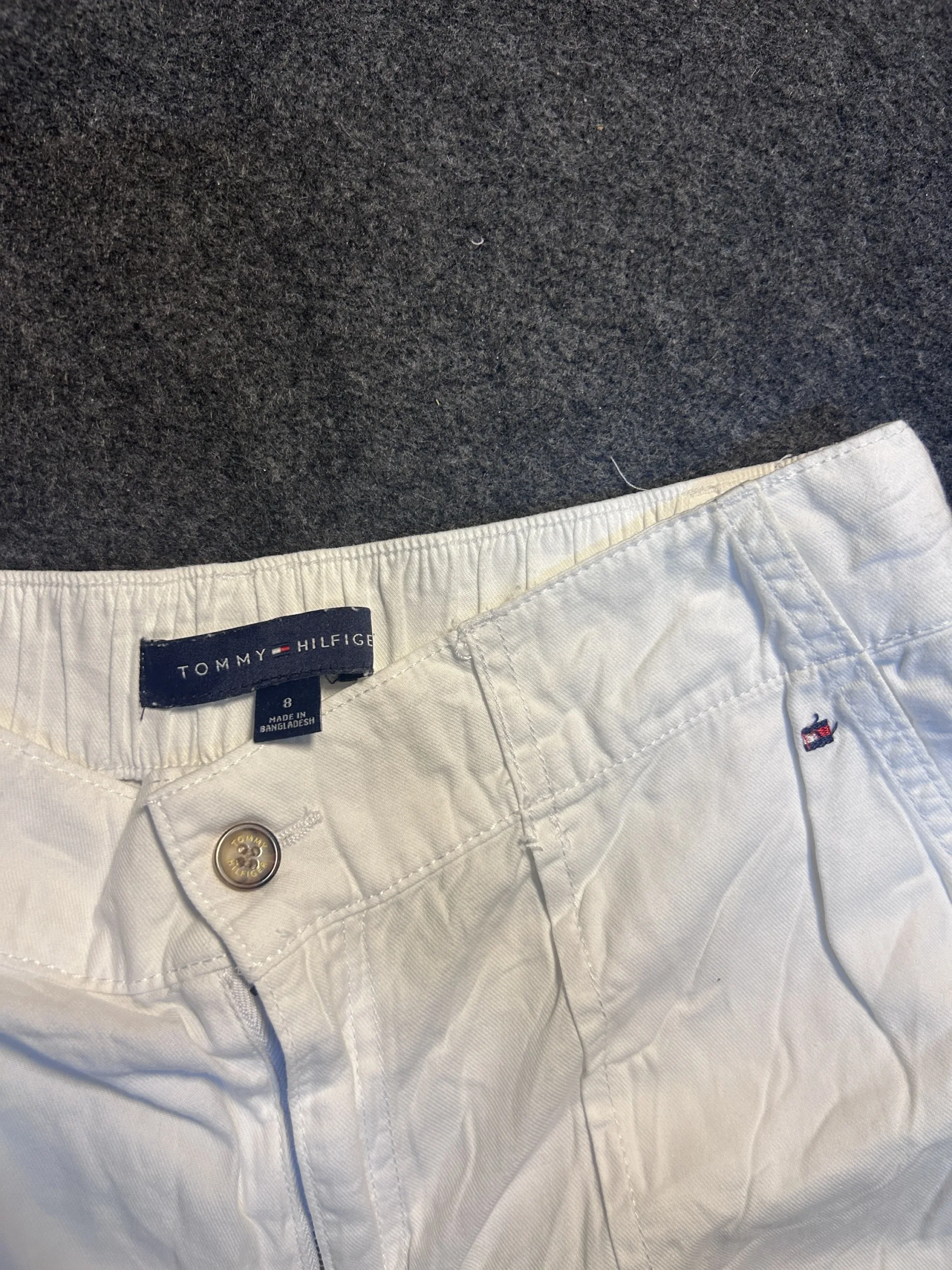 Tommy Hilfiger Lightweight Wide Leg Pants White | Unisex | 30W | Summer Casual Trousers