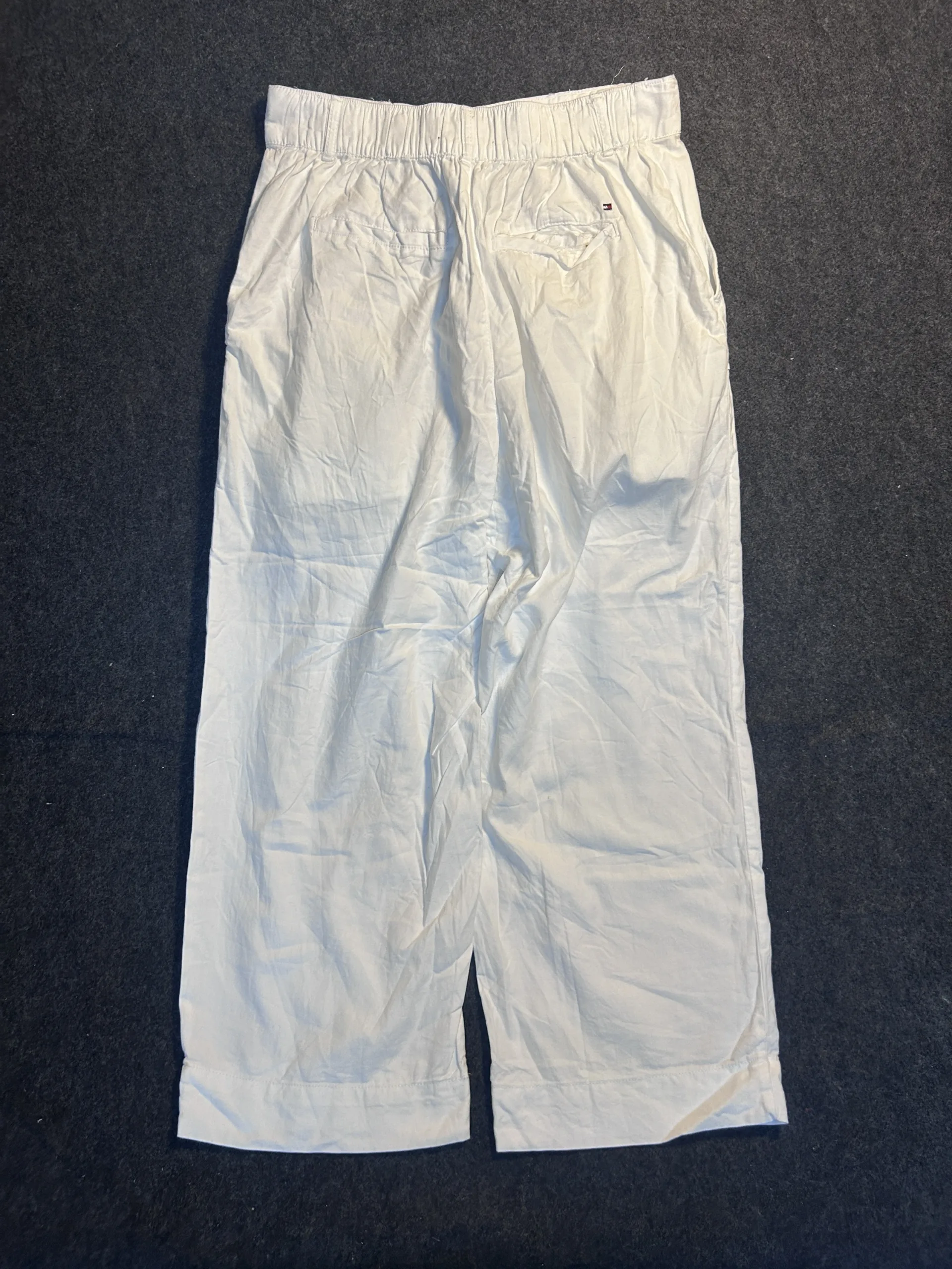 Tommy Hilfiger Lightweight Wide Leg Pants White | Unisex | 30W | Summer Casual Trousers