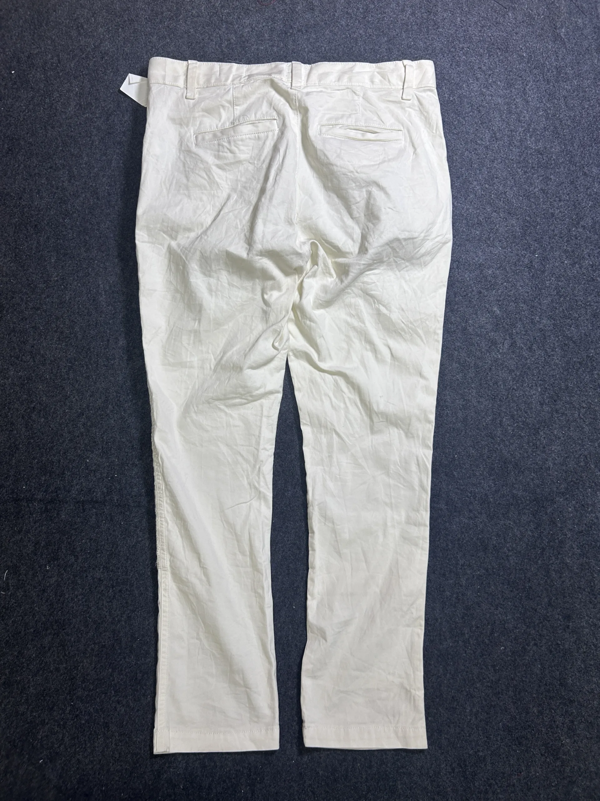 GAP Girlfriend Chino Eyelet Patchwork Pants White | Women’s 32W | Premium Stretch Chinos