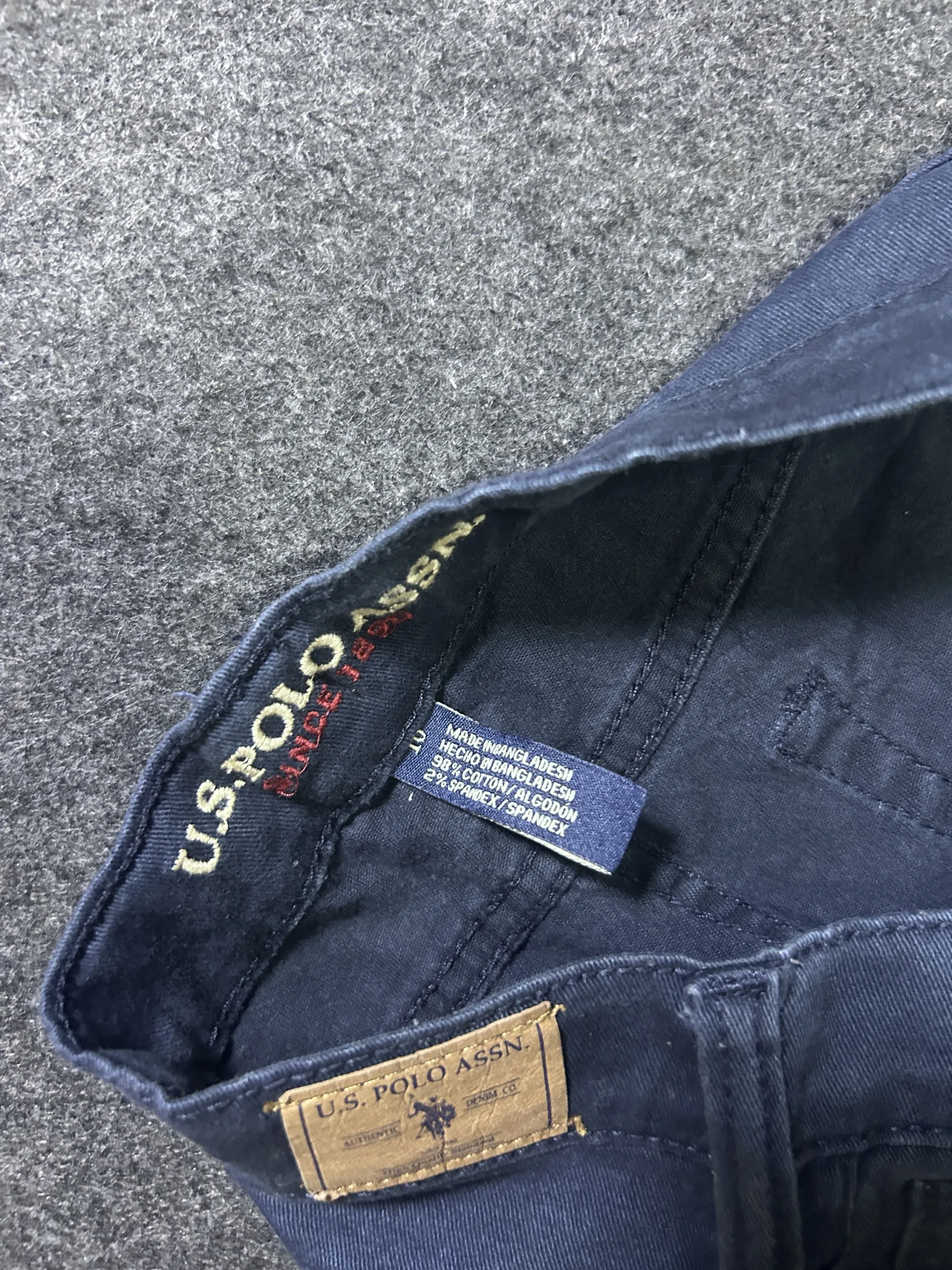 U.S. Polo Assn. Navy Blue Stretch Jeans Men’s W30 Slim Straight Fit