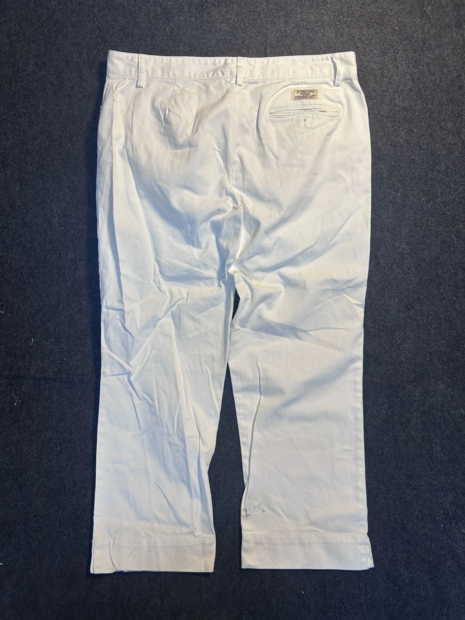Ralph Lauren Sport White Cropped Trouser  W34