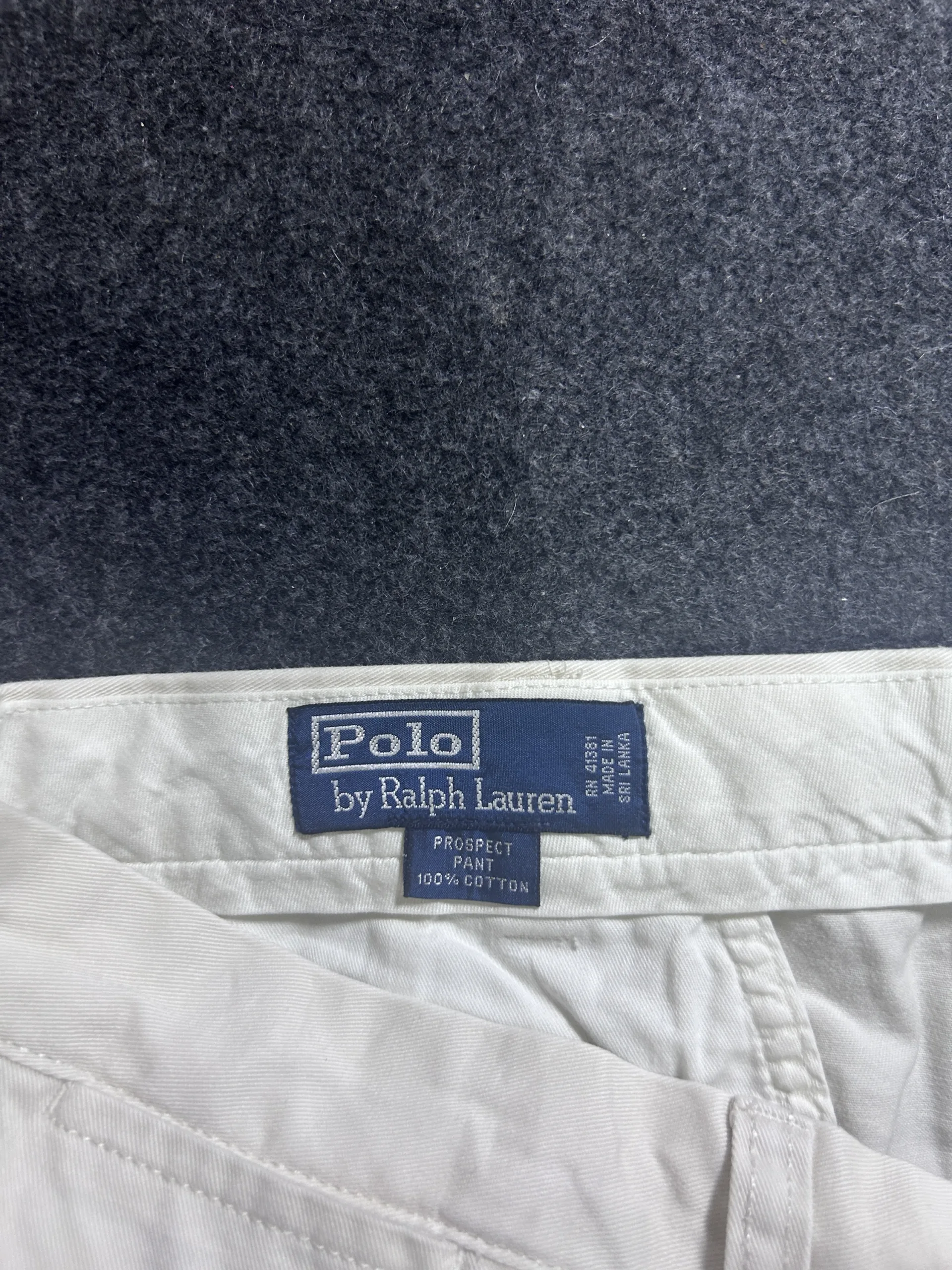 Polo Ralph Lauren Classic Chino Pants Cream White 38x42 Relaxed Fit 100% Cotton