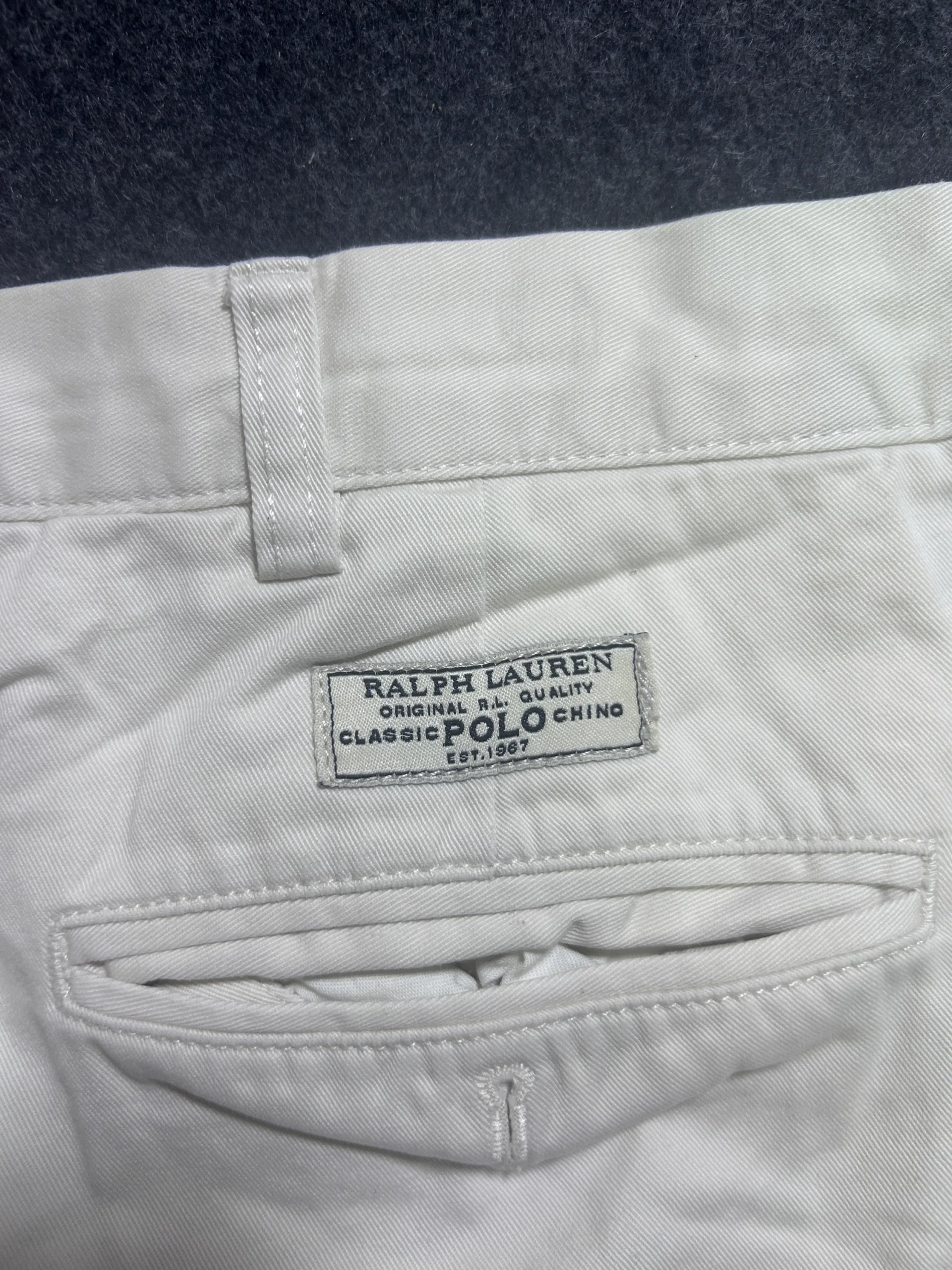 Polo Ralph Lauren Classic Chino Pants Cream White 38x42 Relaxed Fit 100% Cotton