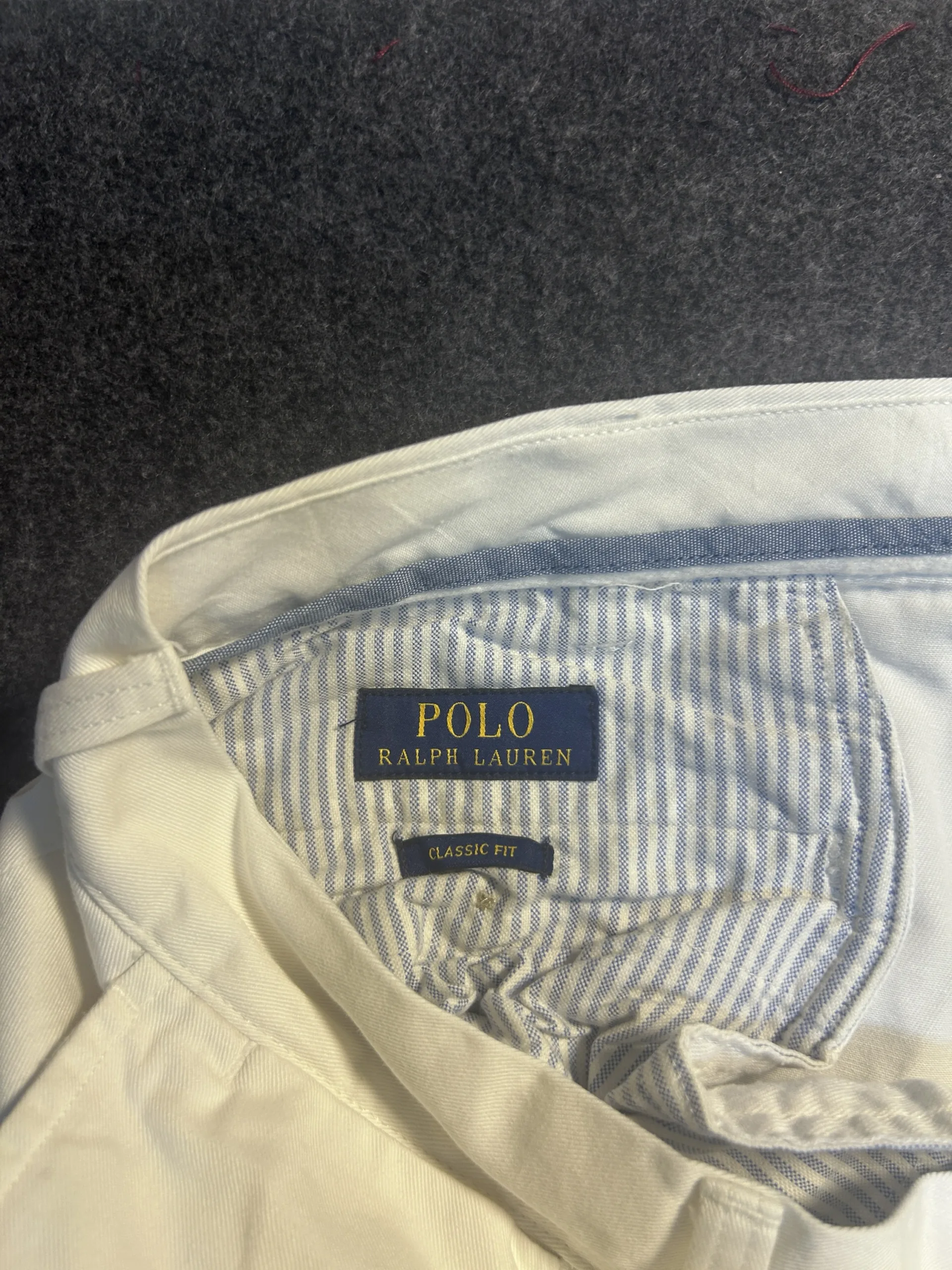 Polo Ralph Lauren Classic Fit Chino Pants White 36x41 100% Cotton Summer Trousers