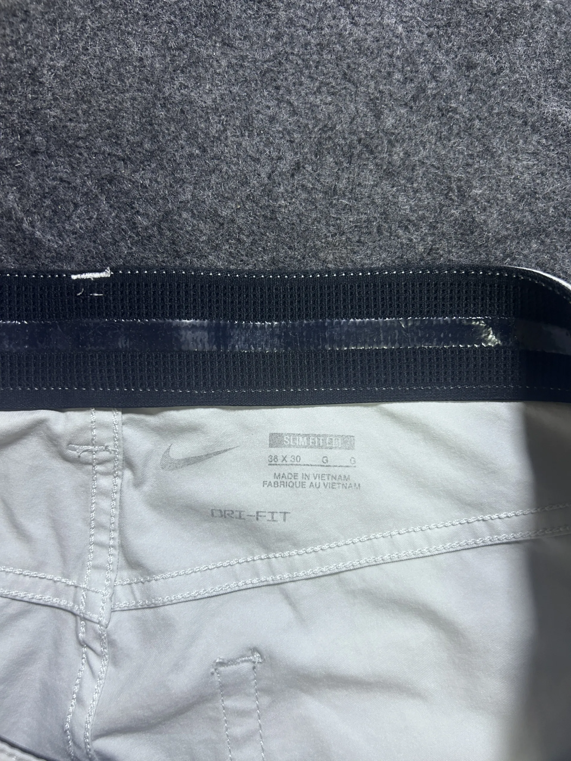Nike Dri-FIT Slim Fit Golf Pants Grey 38x38 Performance Stretch Trousers