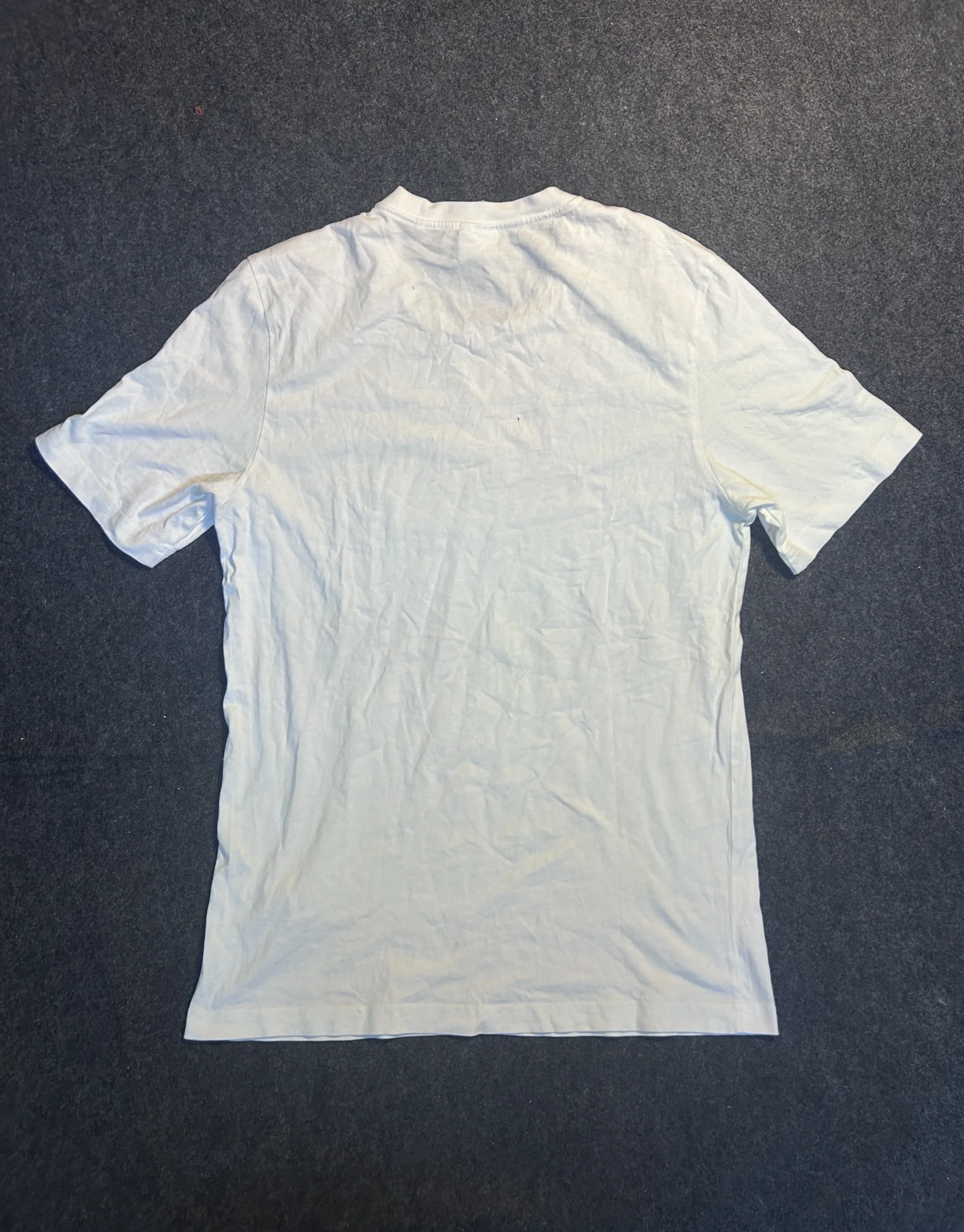Adidas White Embroidered Logo T-Shirt Medium | 100% Cotton Crew Neck Tee