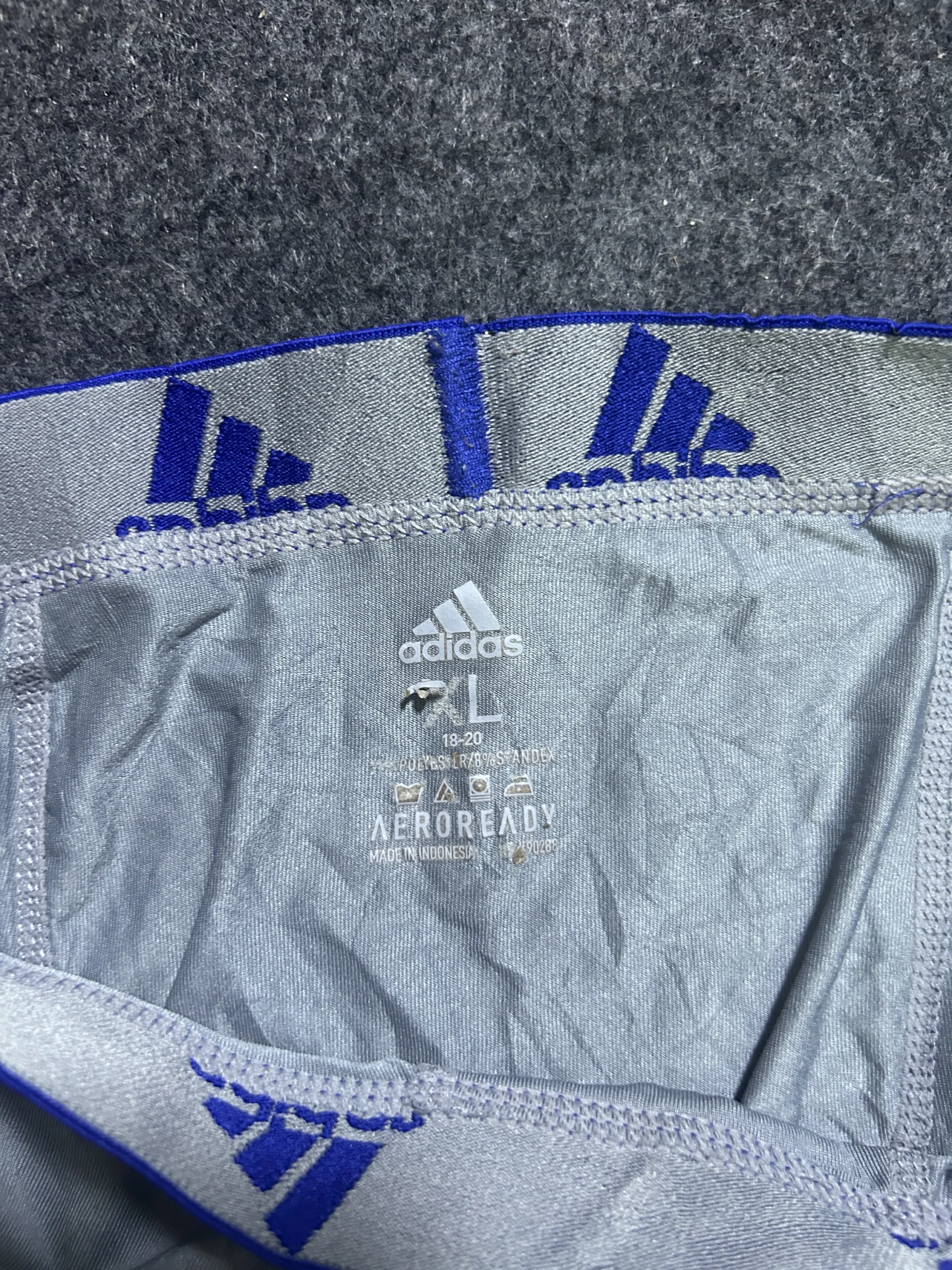 Adidas AeroReady Compression Boxer Briefs Grey Performance Shorts Size S