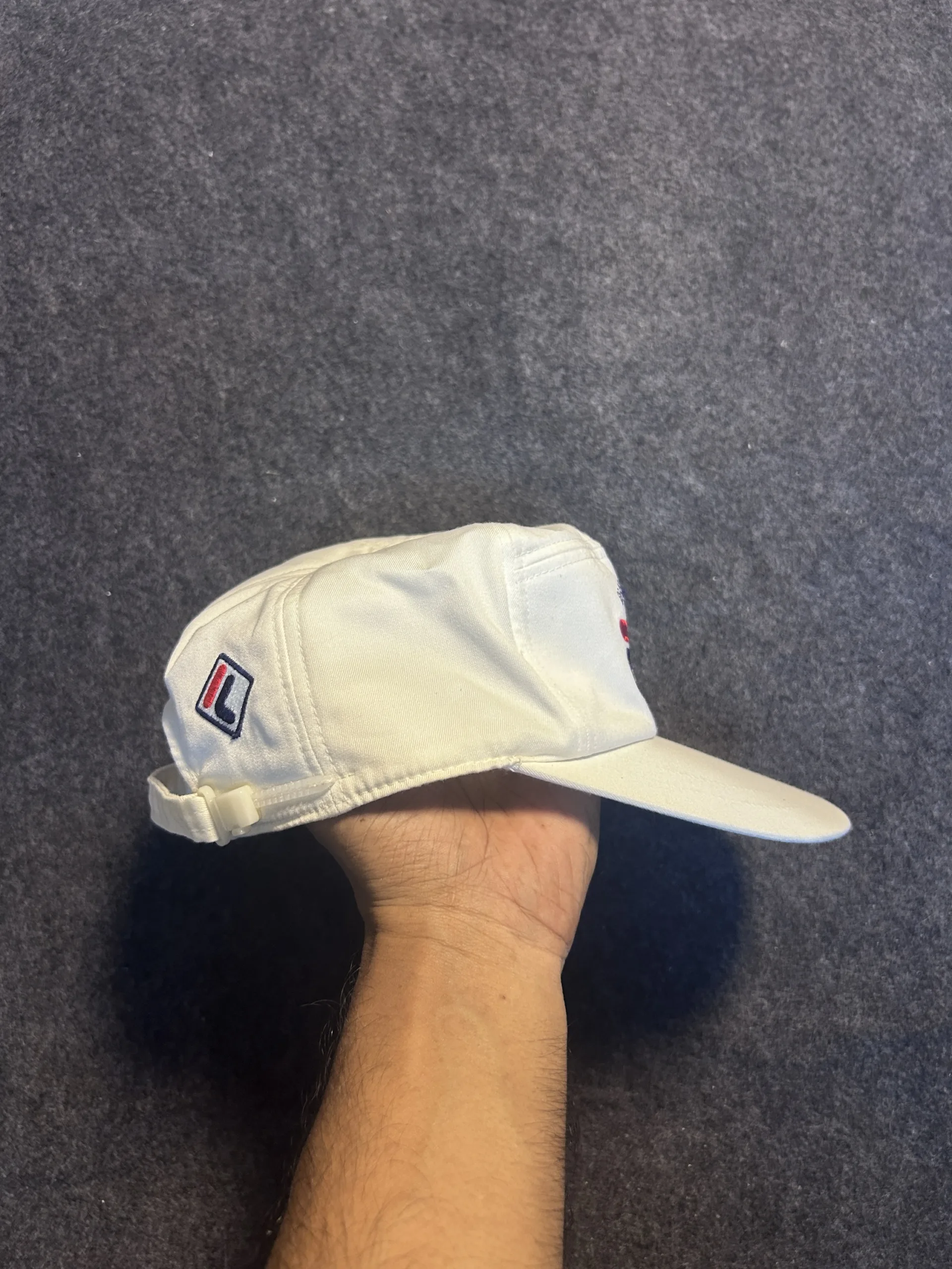 Vintage Fila Biella Italia White Snapback Cap | Adjustable Free Size