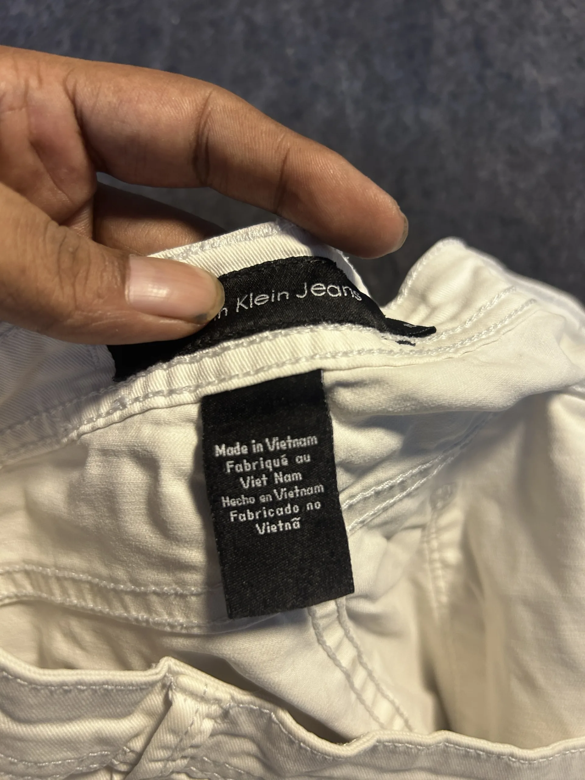 Calvin Klein Jeans Skinny Crop Lightweight White Jeans Cotton