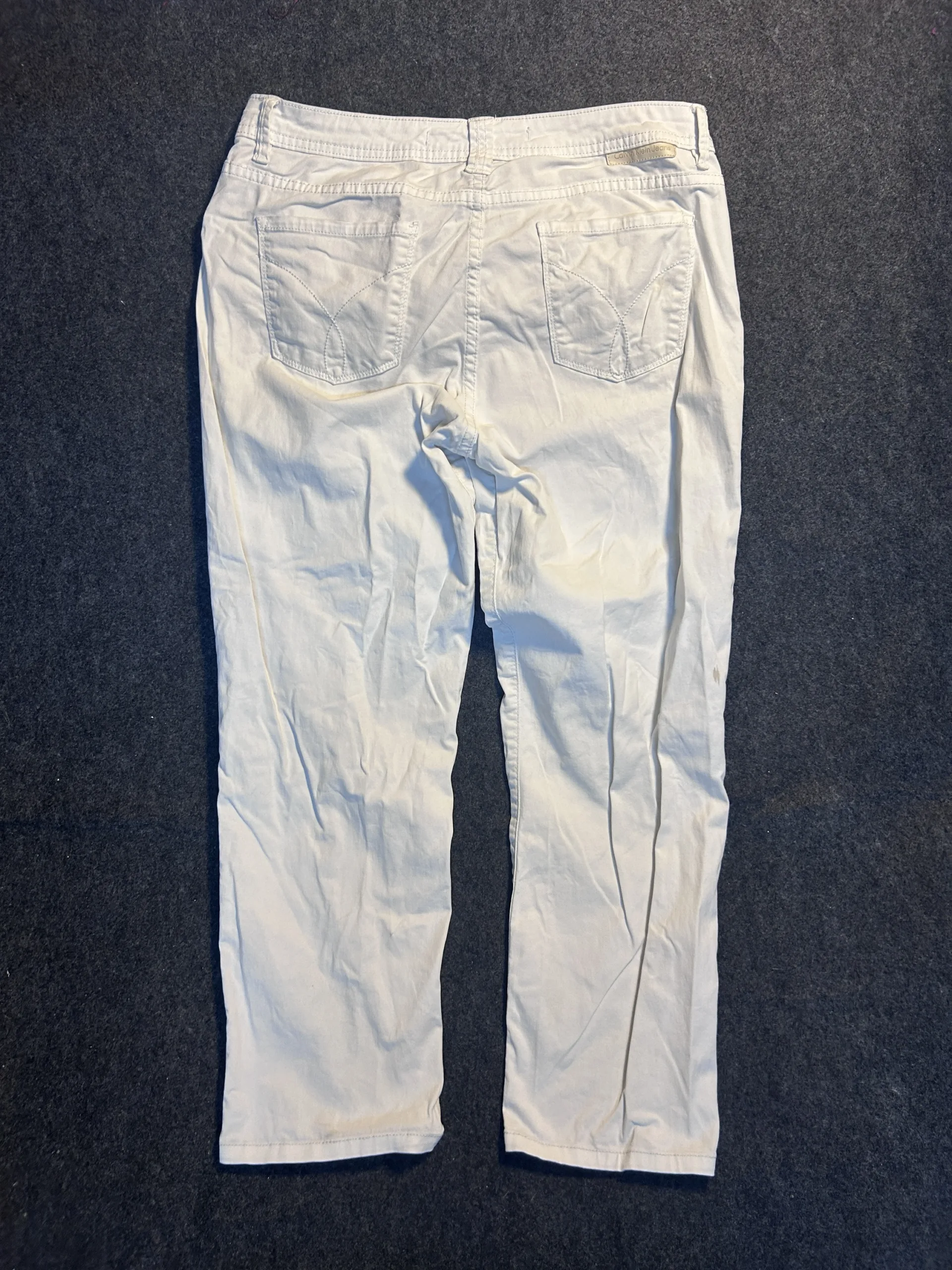 Calvin Klein Jeans Skinny Crop Lightweight White Jeans Cotton