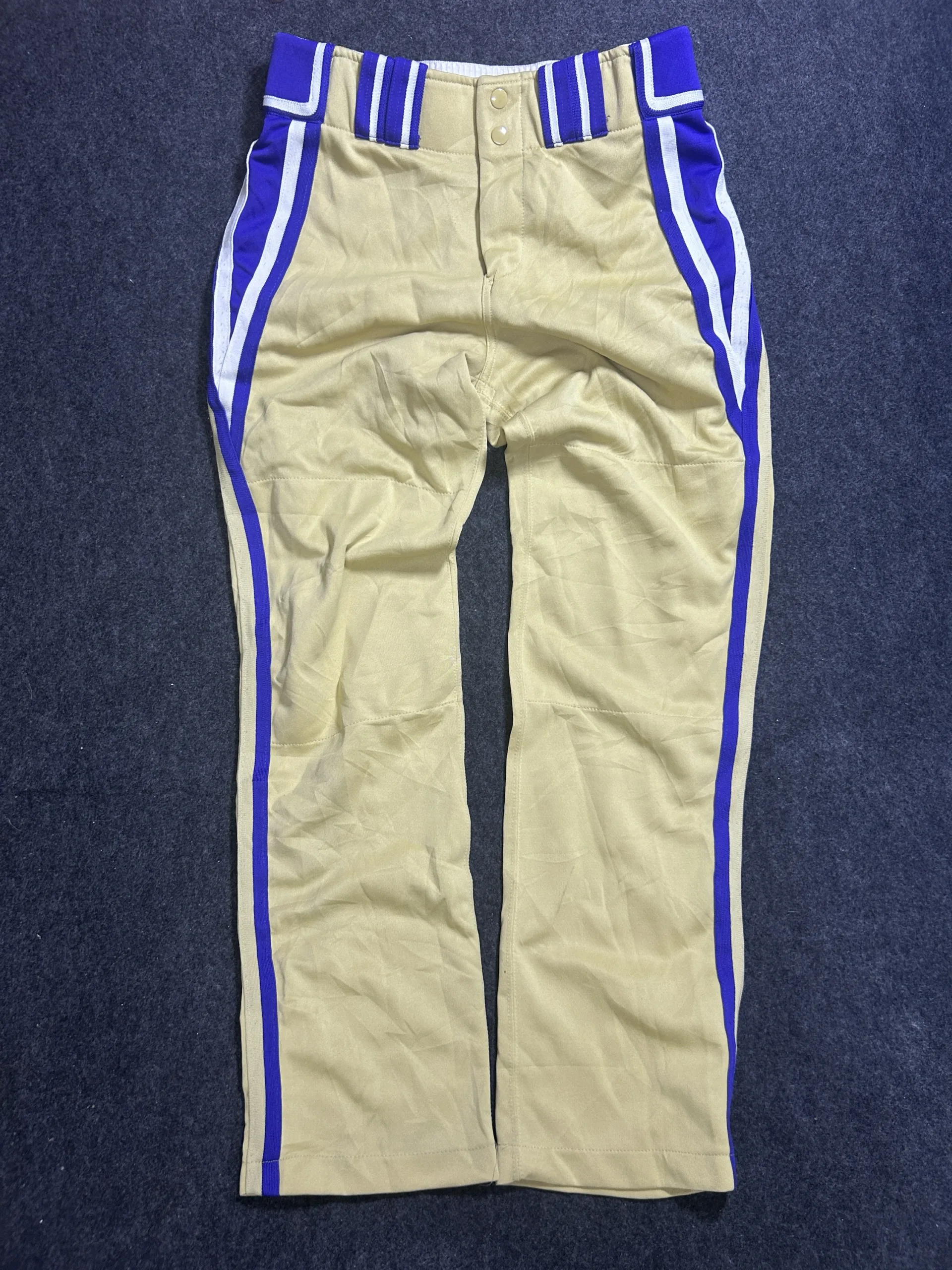 Boombah Performance Baseball/Softball Pants Beige & Purple W30