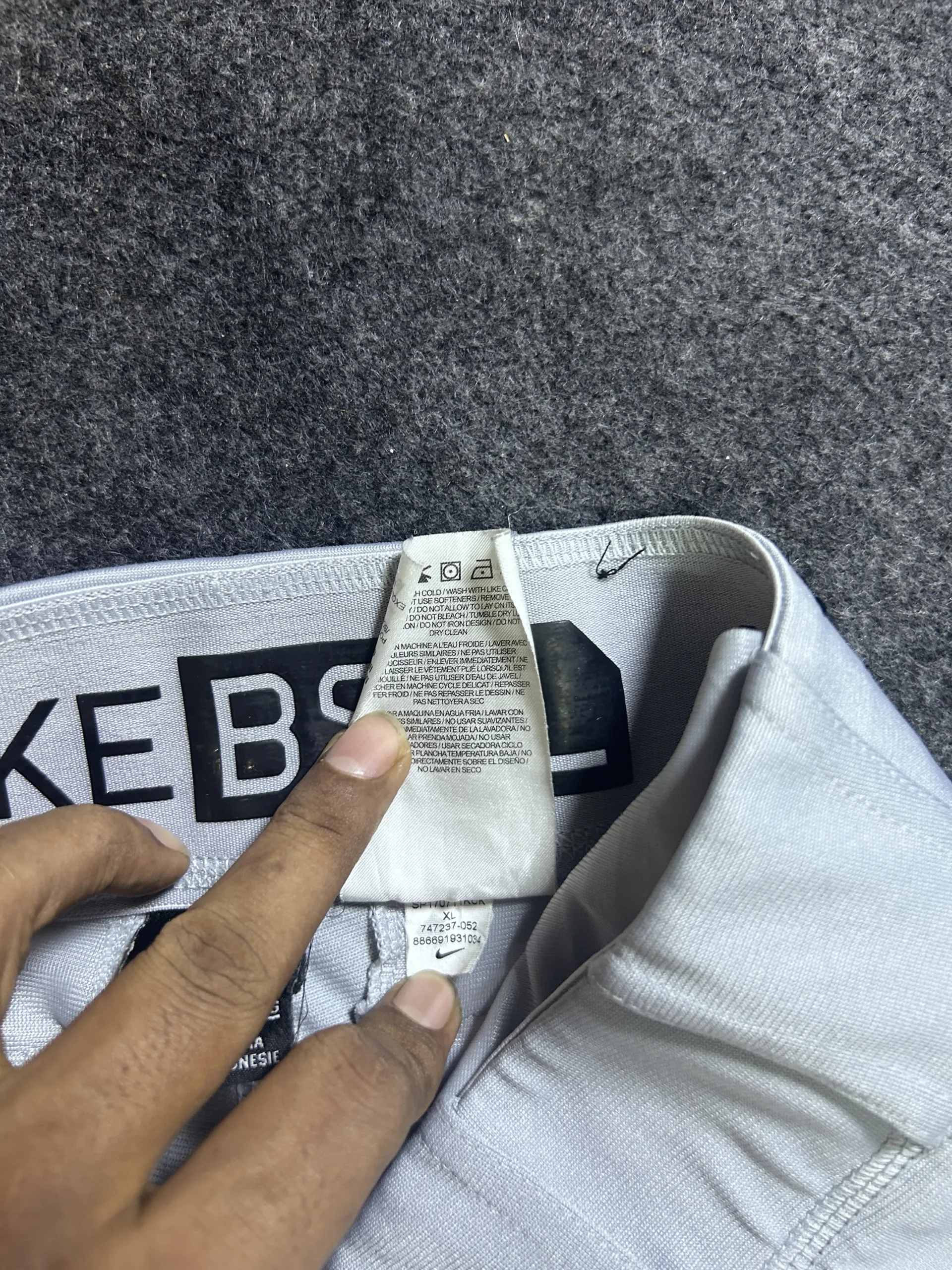 Nike Baseball Performance Pants Grey | XL | Athletic Fit Sports Pants | Waist 30