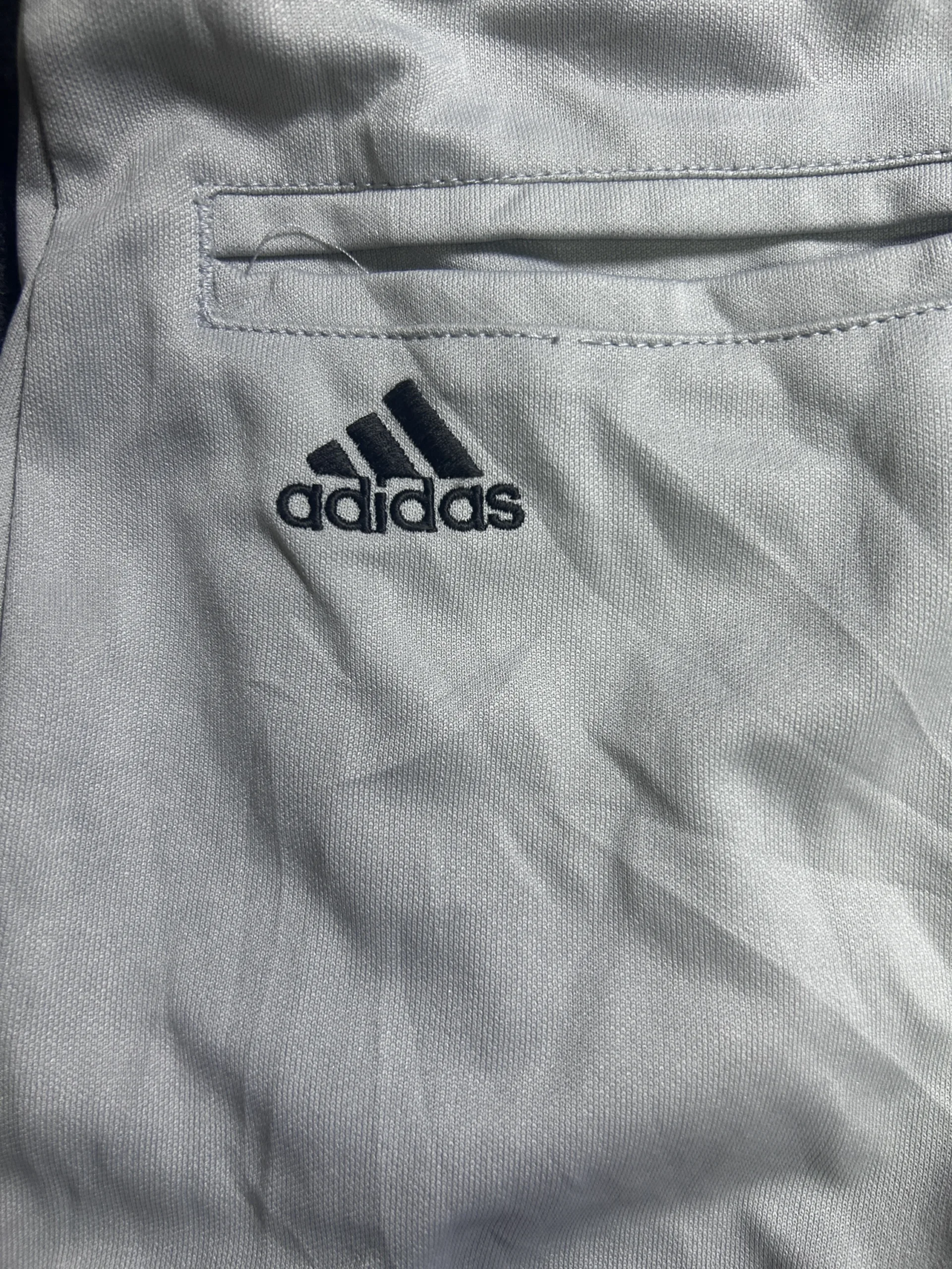 Adidas Baseball Performance Pants Grey | Elastic Cuff Athletic Trousers | Waist 32