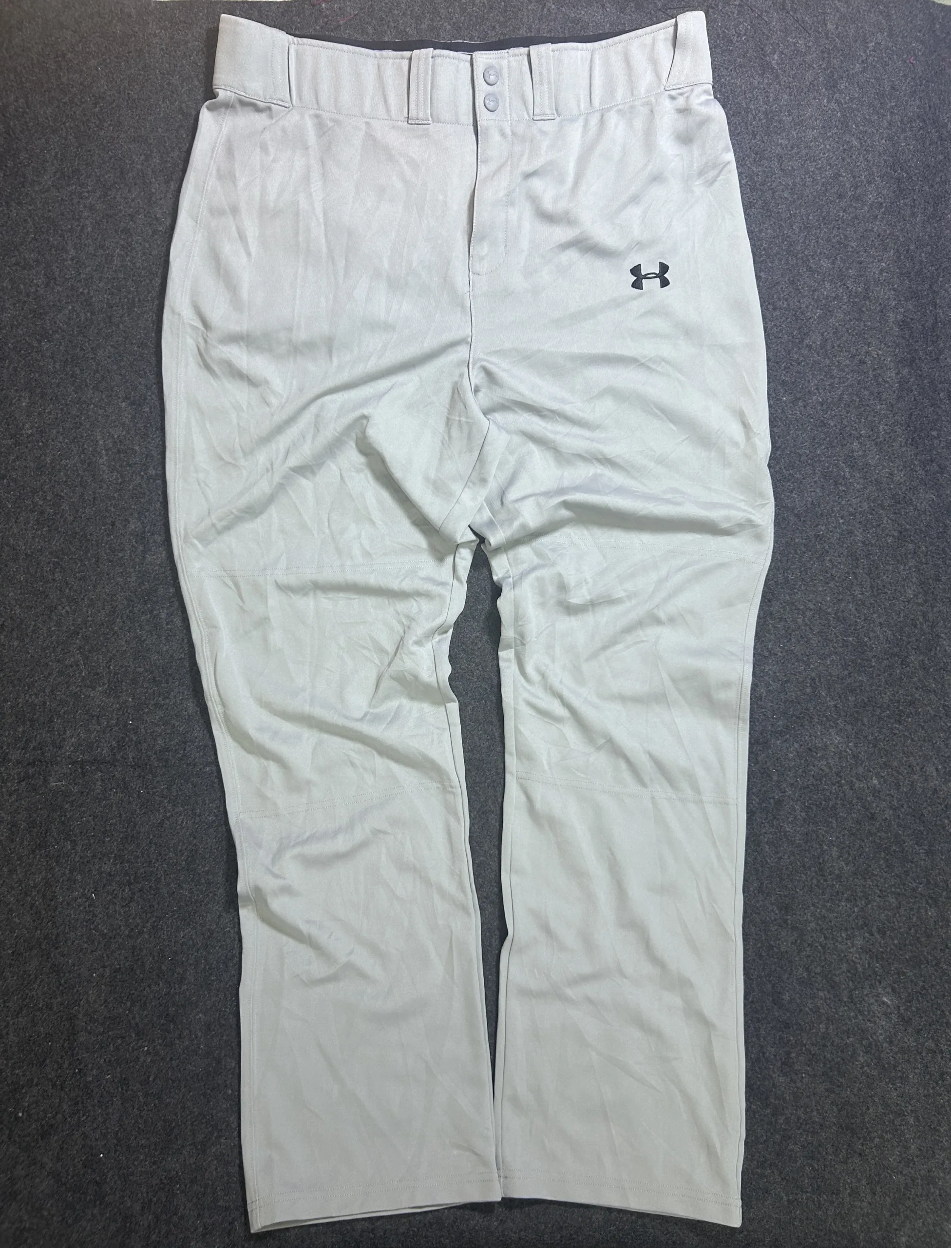Under Armour HeatGear Baseball Performance Pants Grey | Loose Fit Sports Trousers | Waist 38