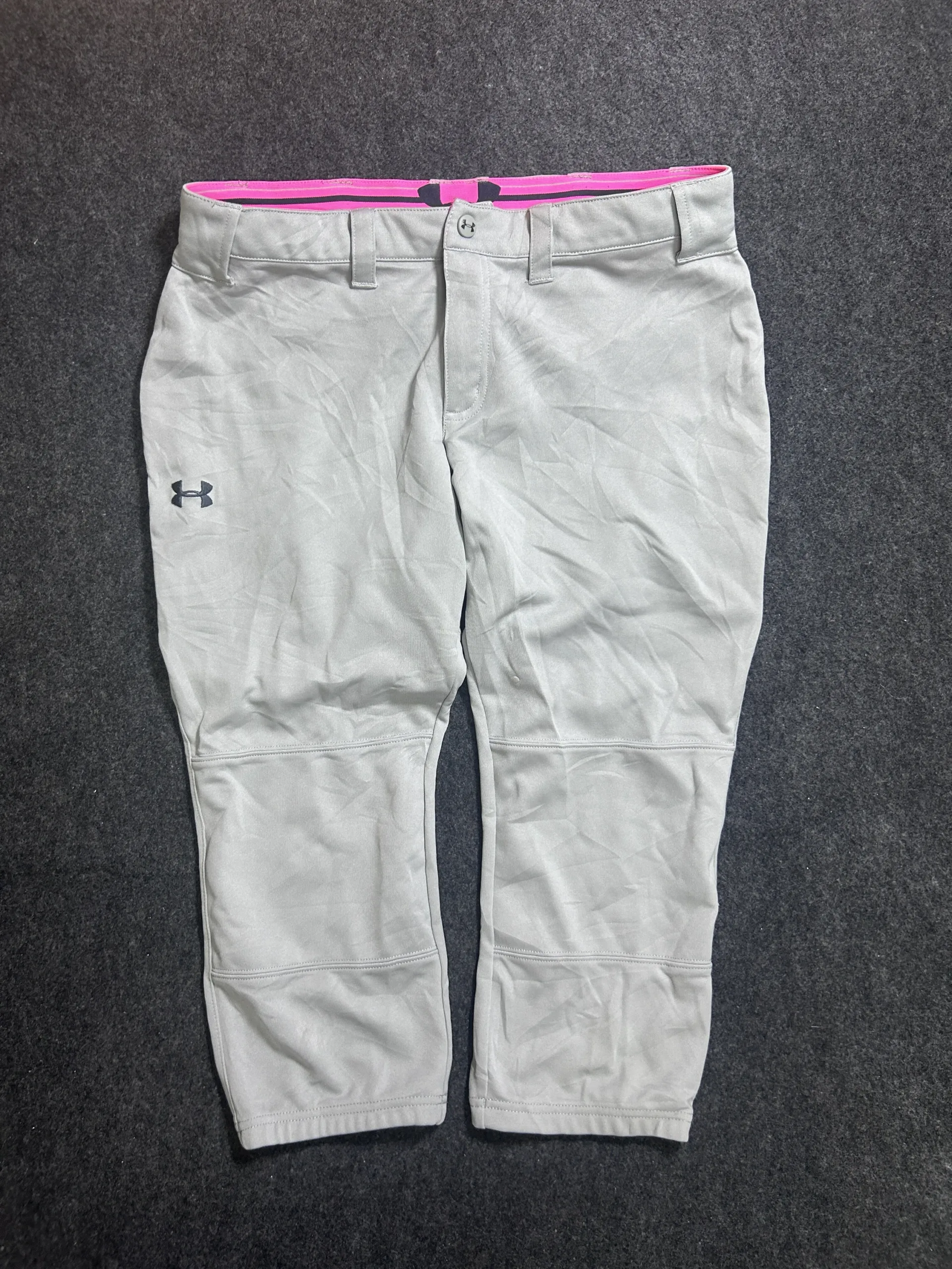 Under Armour HeatGear Baseball Softball Knicker Pants Grey | Cropped Performance Pants | Waist 32 | Unisex