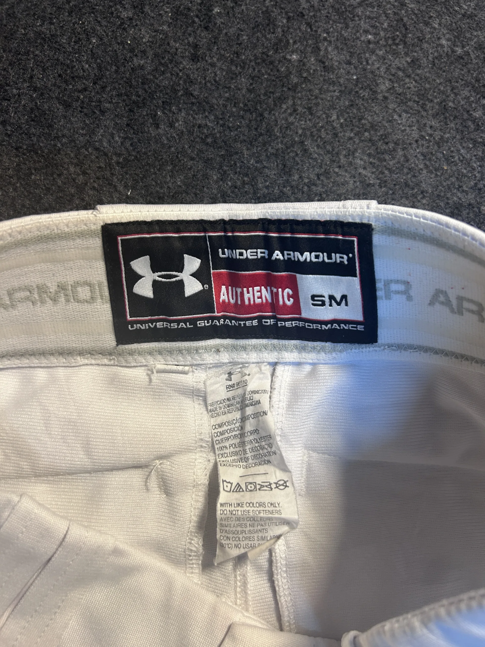 Under Armour Authentic Baseball Softball Knicker Pants White Red Stripe | Cropped Performance Pants | Waist 30