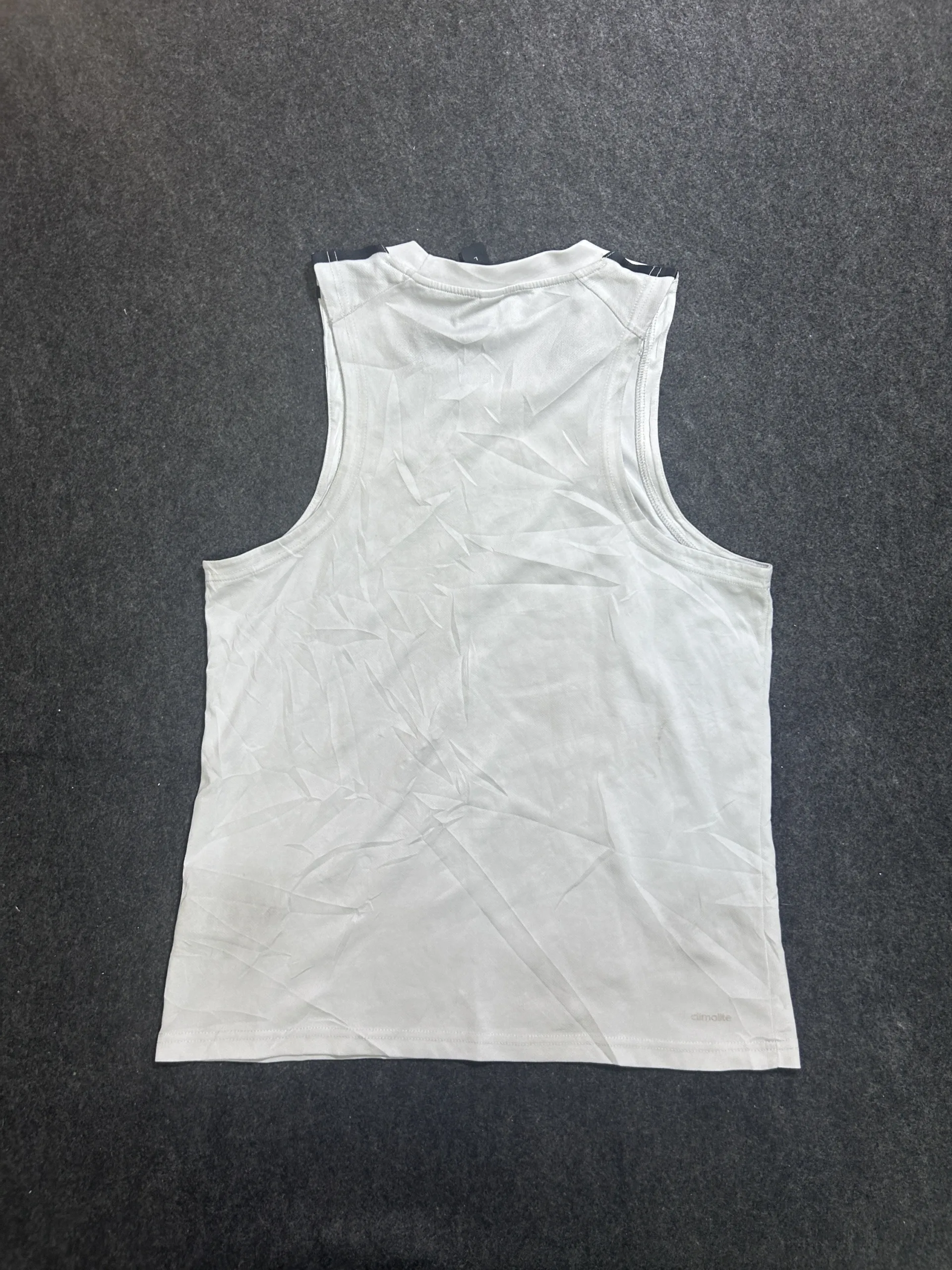 Adidas Climalite Sleeveless Tank Top White | Performance Gym Vest | Size L