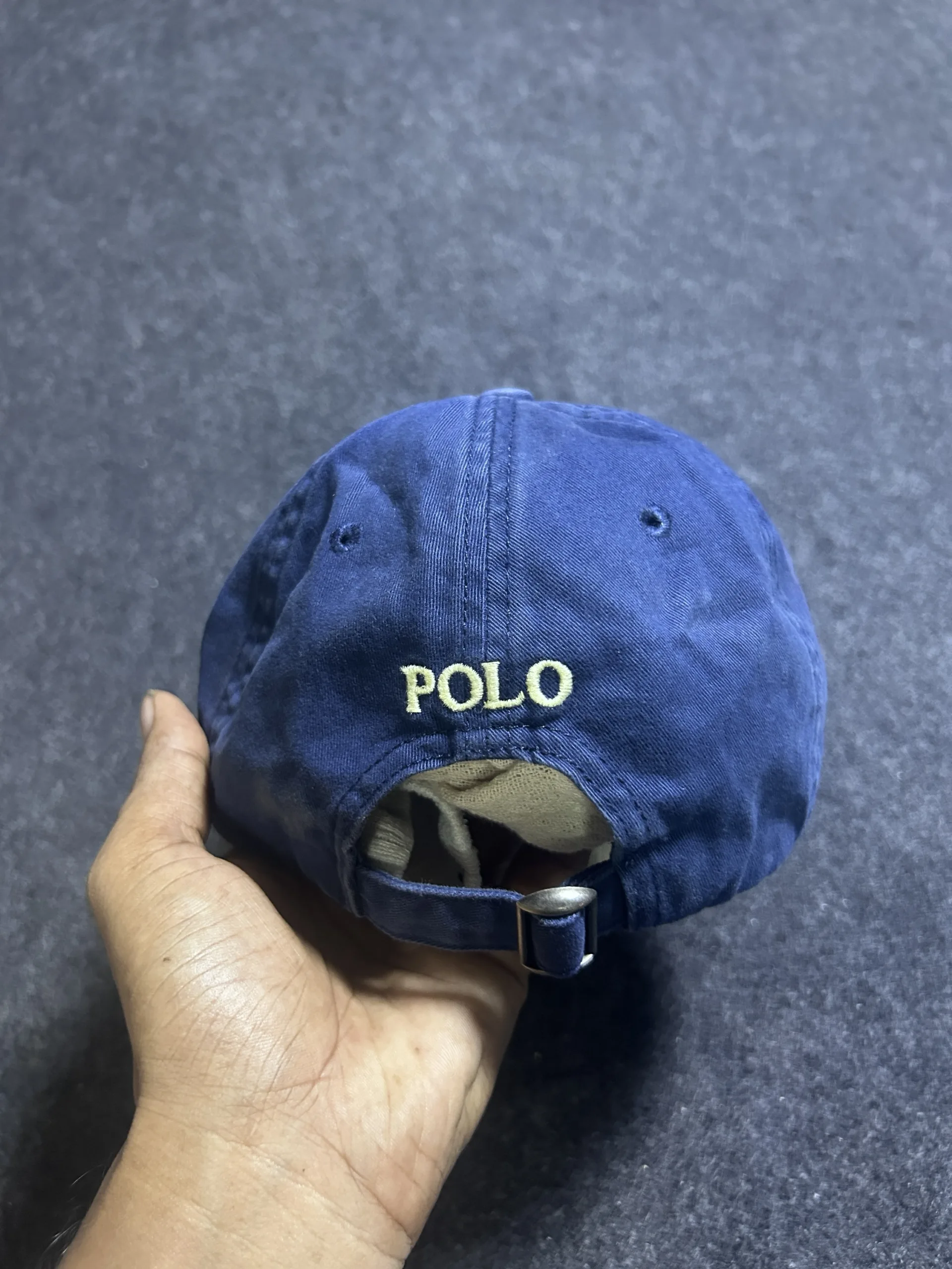 Polo Ralph Lauren Navy Blue Adjustable Cap | Embroidered Pony Logo | Classic Dad Hat