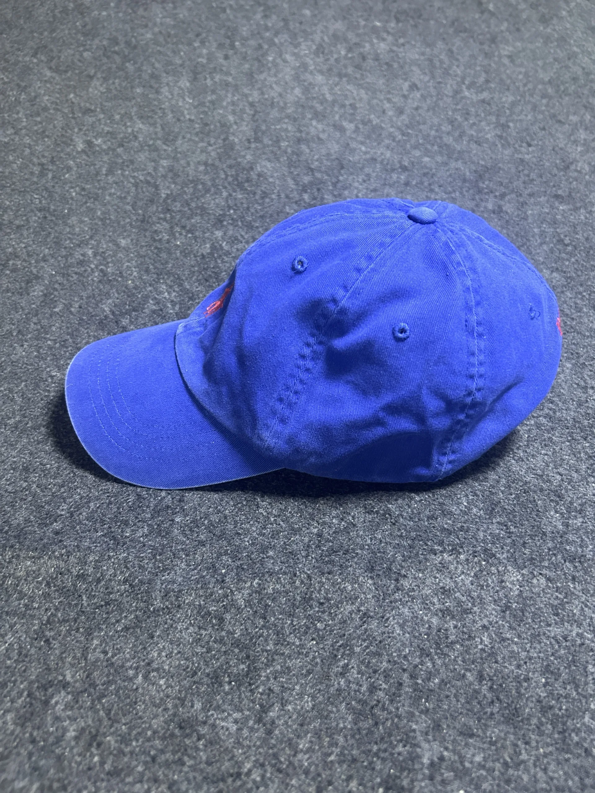 Polo Ralph Lauren Blue Pony Logo Cap | Leather Strap Dad Hat | Adjustable