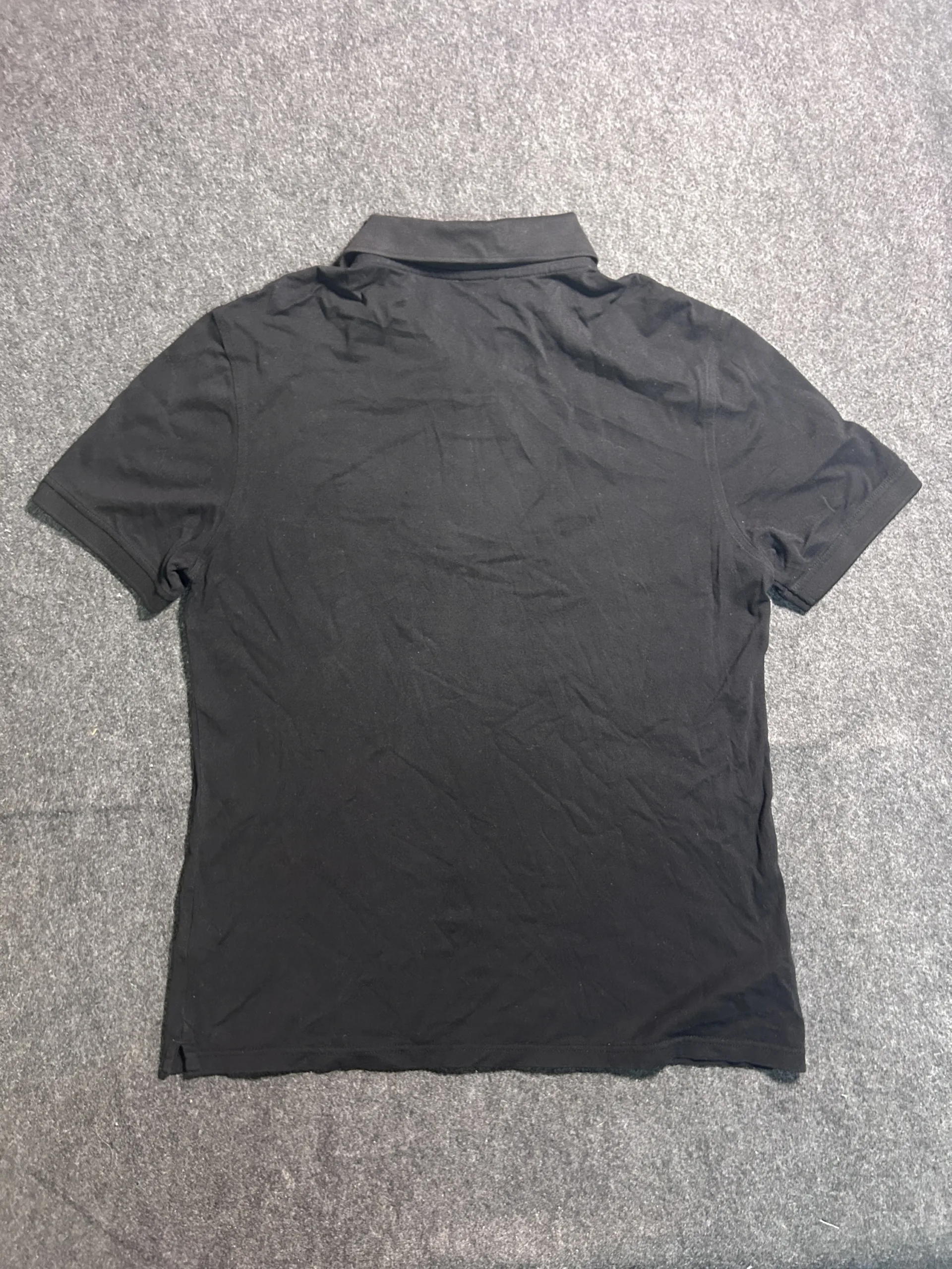 Balmain Paris Half-Zip Polo Shirt Black Cotton 100% Authentic L