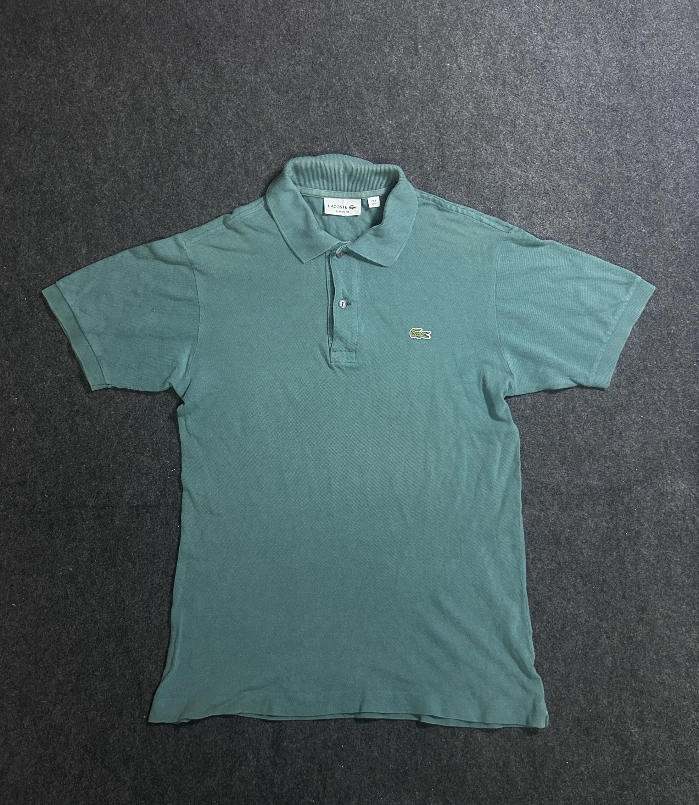 Lacoste Classic Fit Green Polo Shirt |  100% Cotton | M