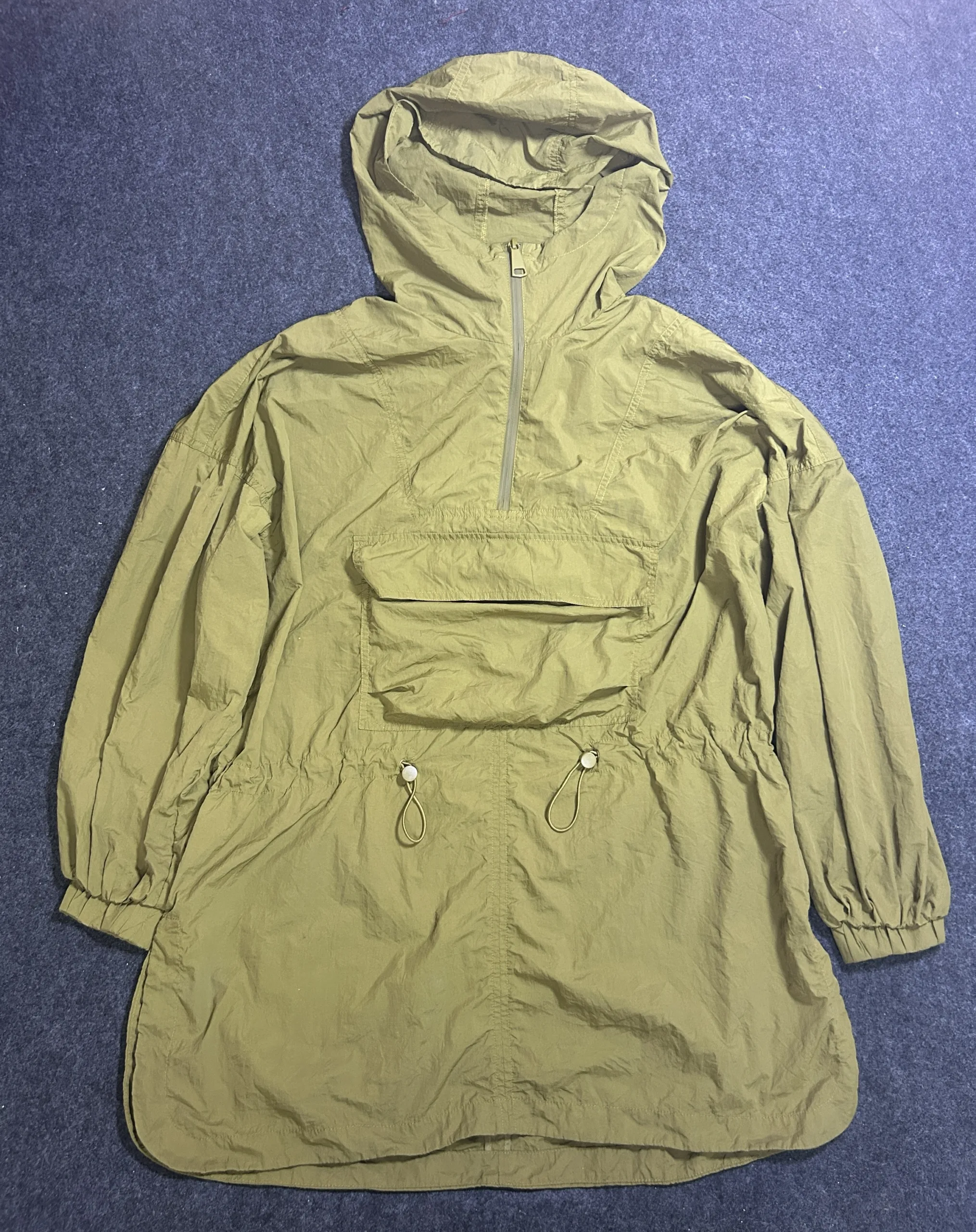 H&M Olive Green Lightweight Hooded Anorak Jacket | XL