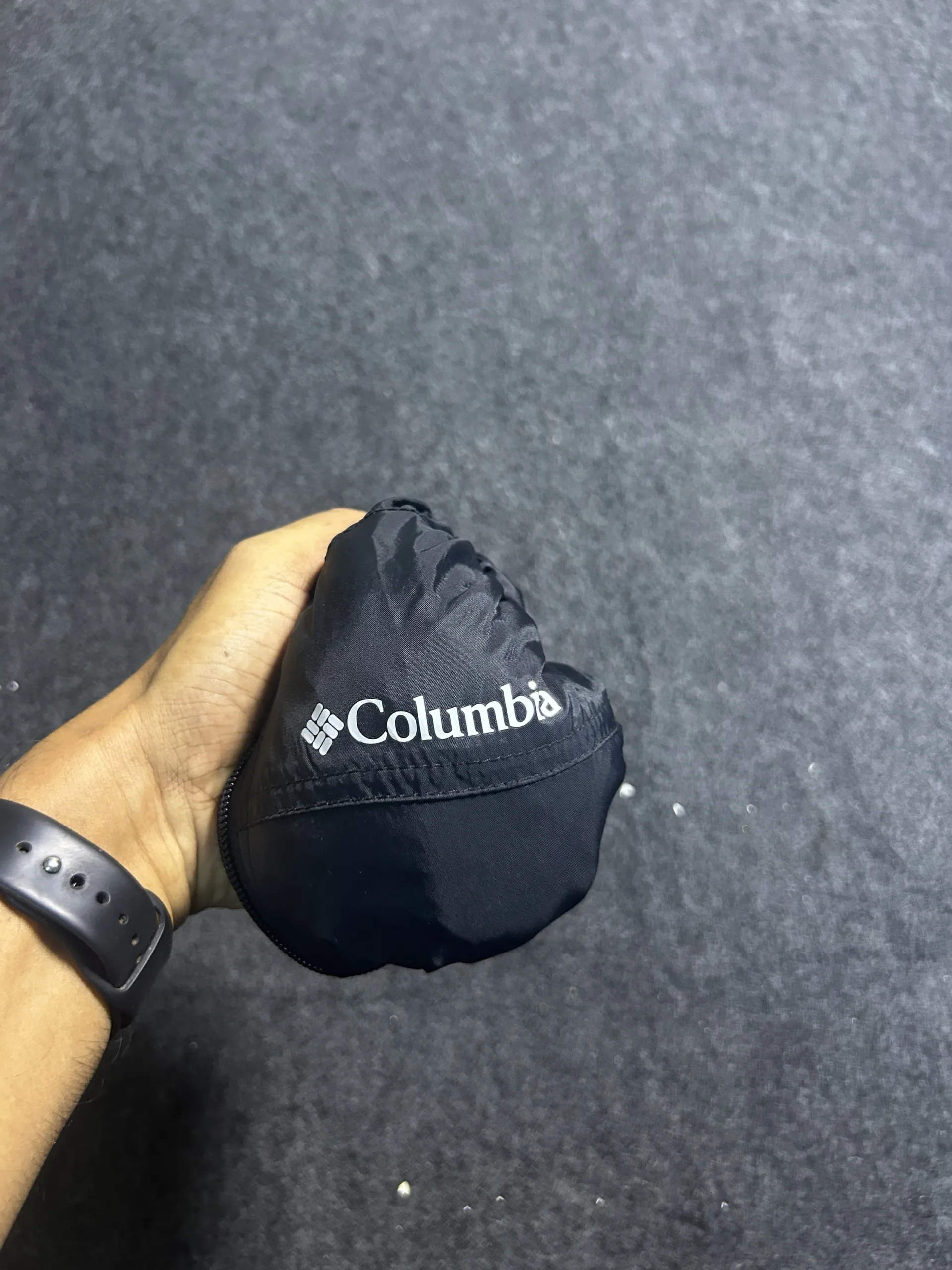 Columbia Black Waterproof Hooded Windbreaker Jacket |  S