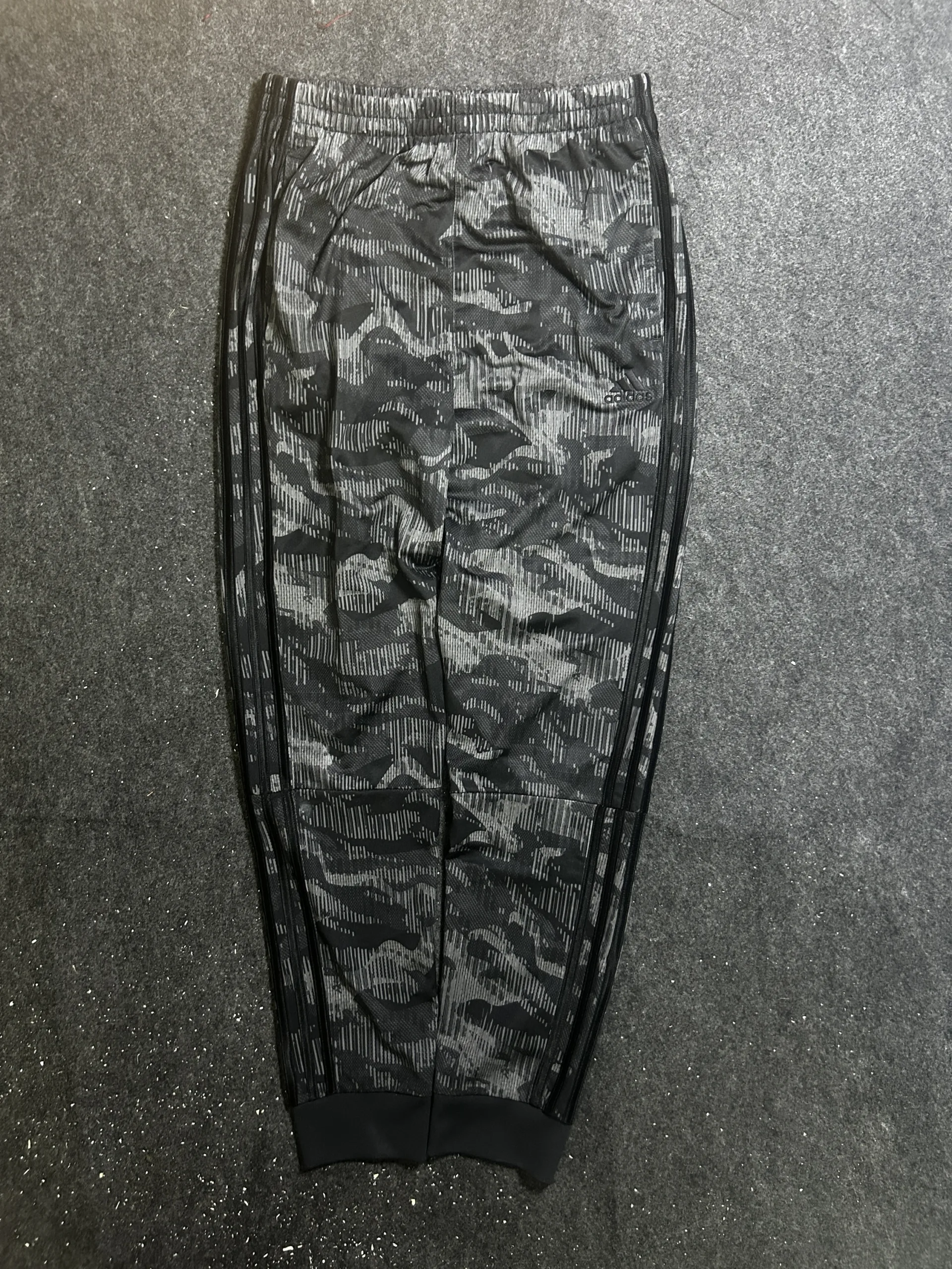 Adidas Camo Tapered Track Pants Black/Grey