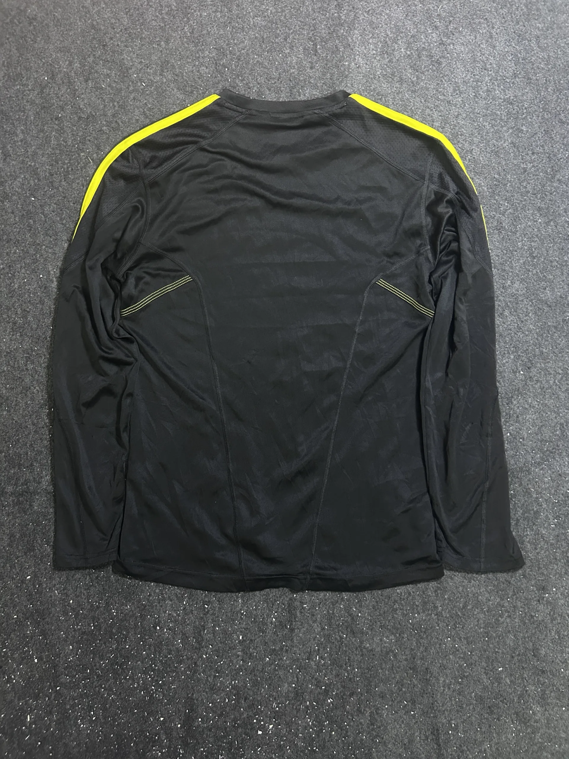 Adidas Climacool Performance Long Sleeve T-Shirt Black/Neon Yellow | M