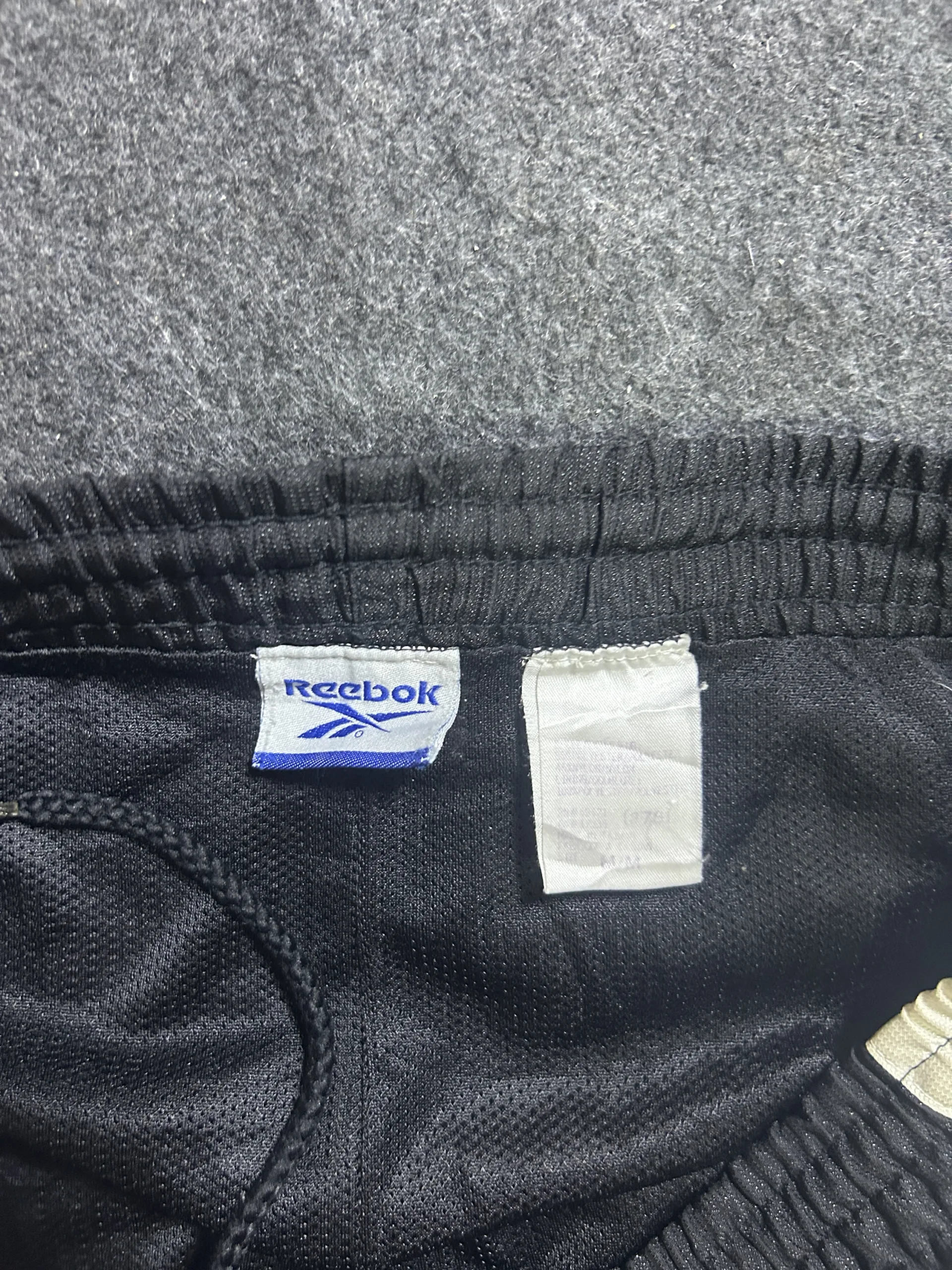 Reebok Vintage Track Pants – Black/Cream | Size XL (36–38W x 43L)