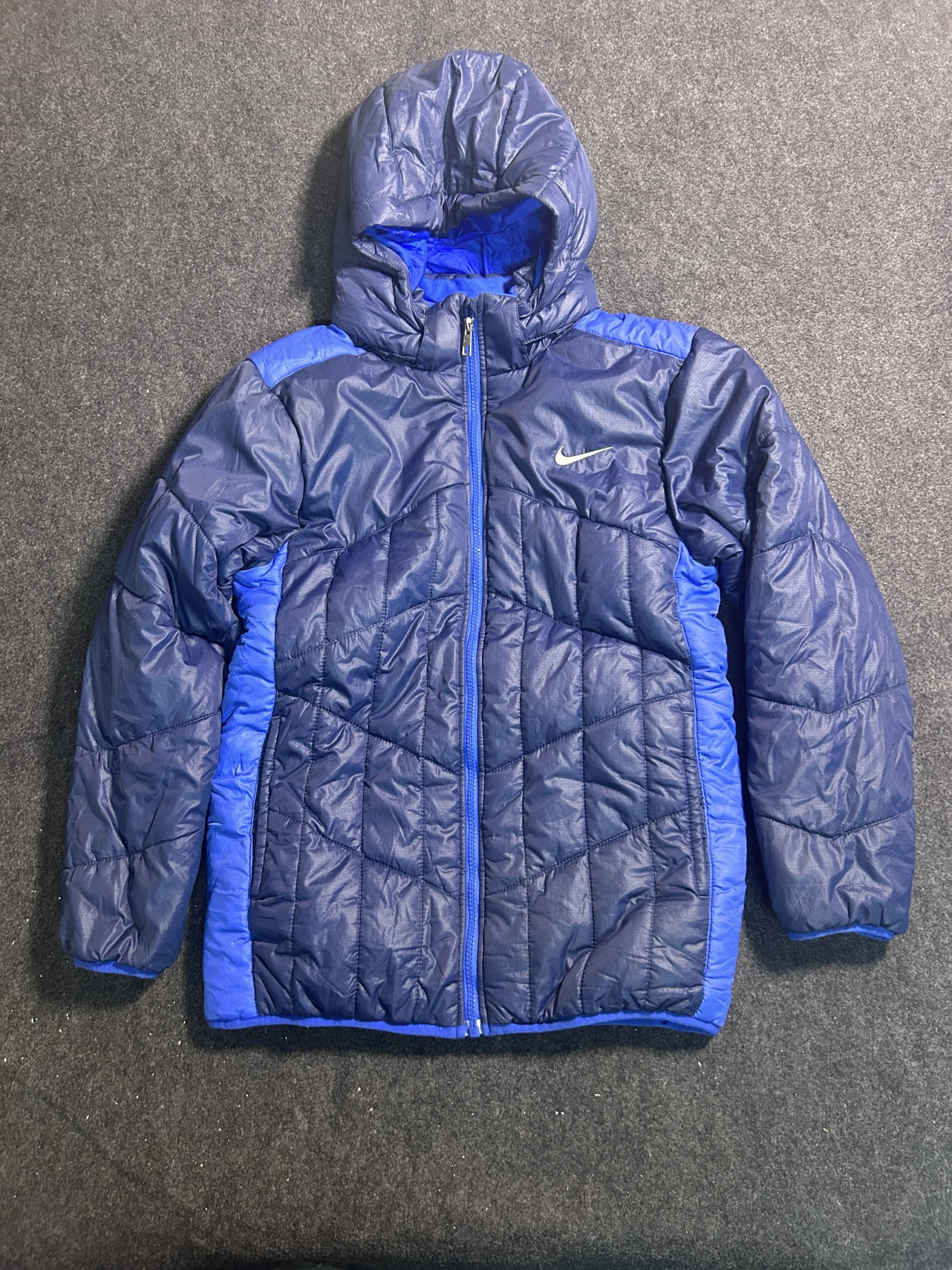 Nike Lightweight Hooded Puffer Men’s Jacket Navy Blue | S