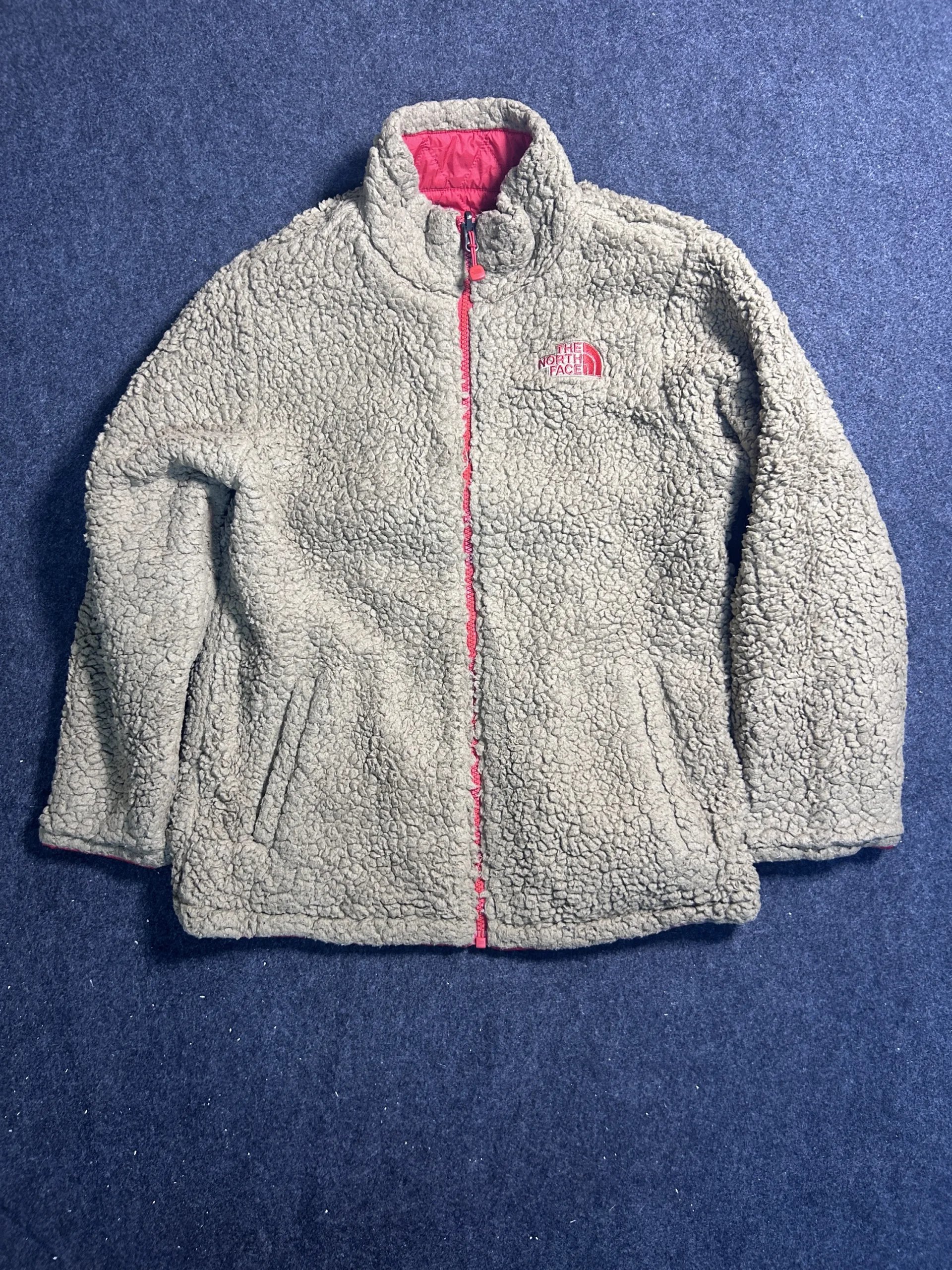 The North Face Reversible Sherpa Fleece Quilted Men’s Jacket Red/Beige | S