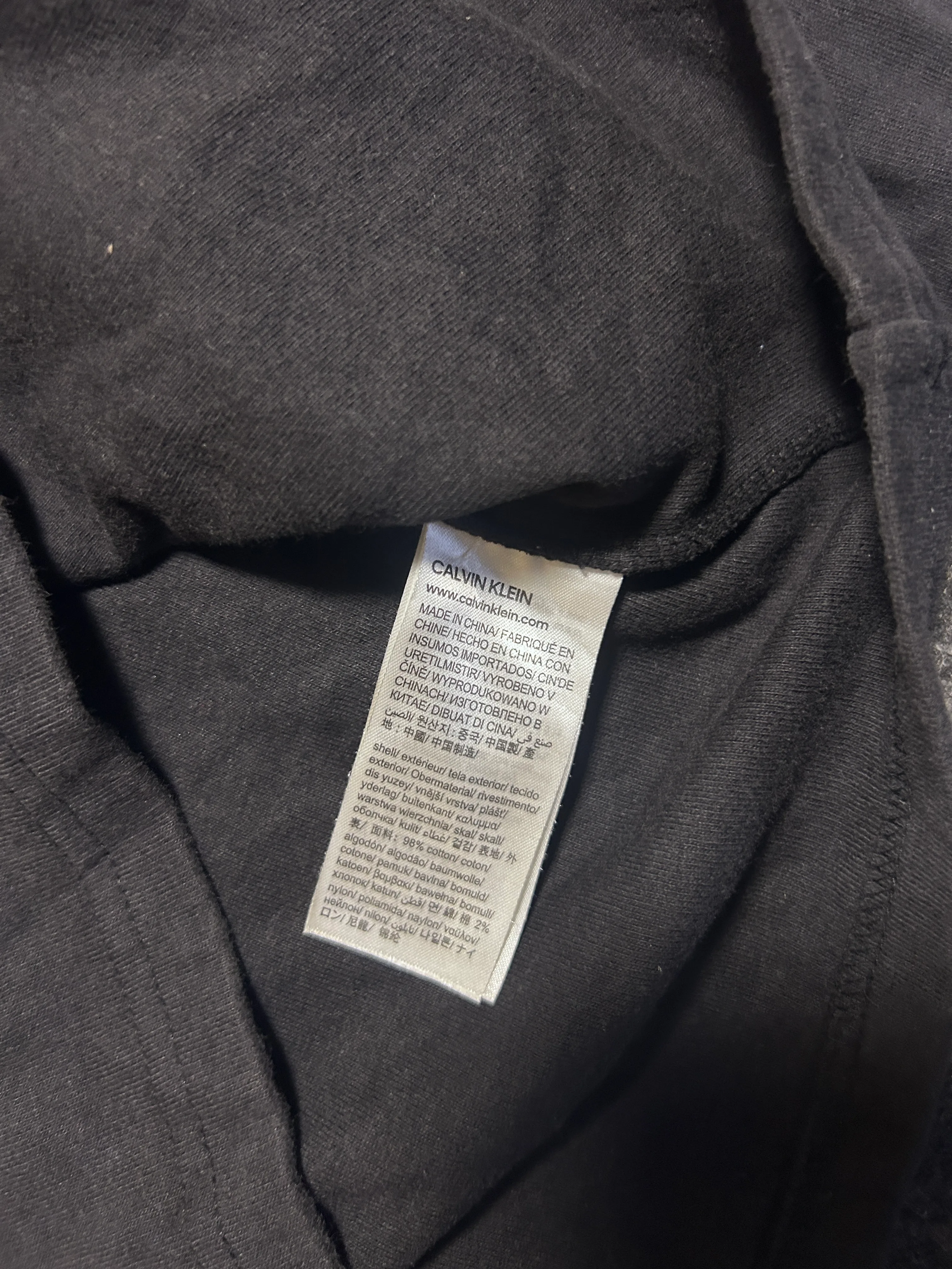 Calvin Klein Jeans Black Full Sleeve Sweatshirt – Graphic Logo Print | XL