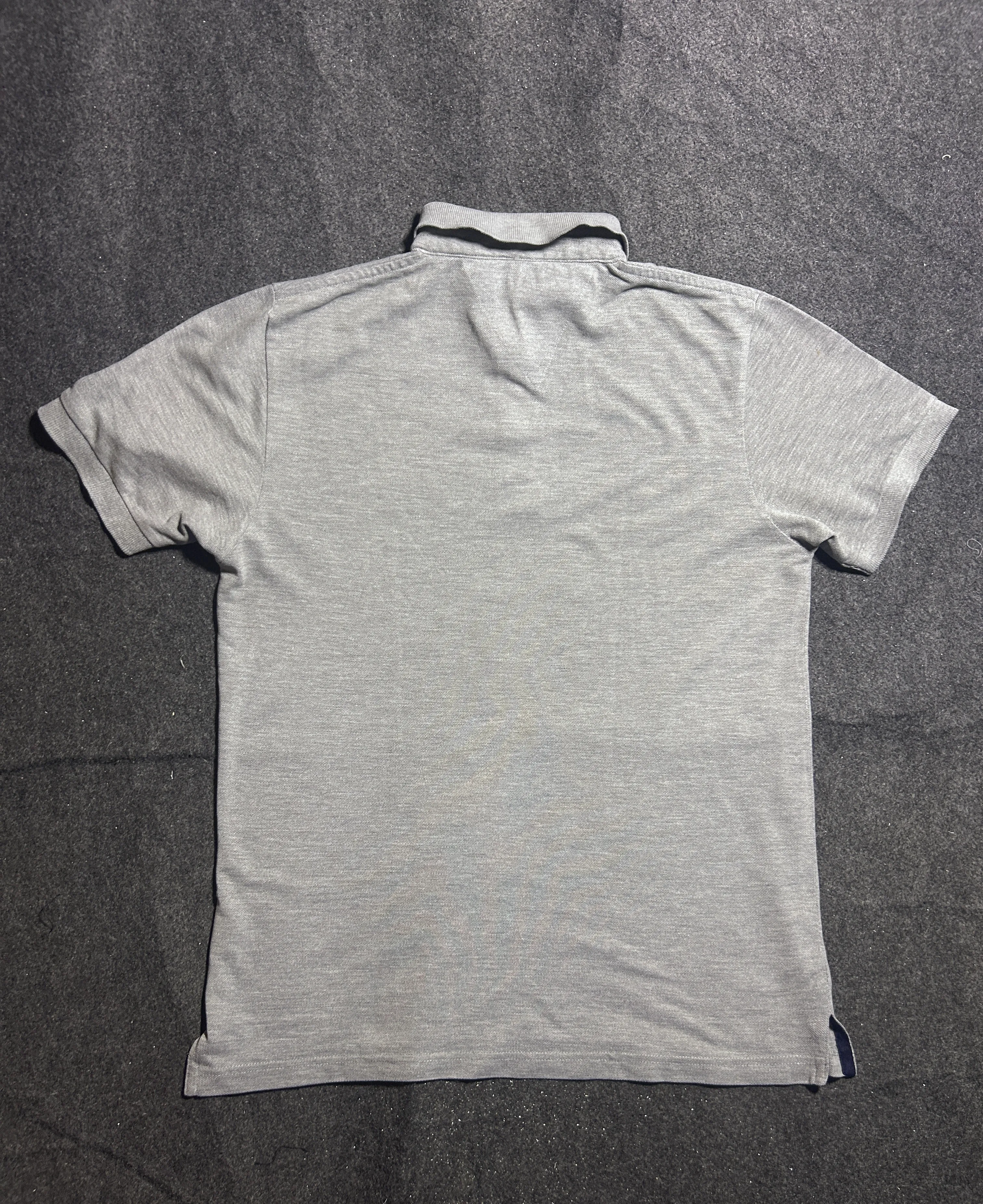 Tommy Hilfiger Grey Polo Shirt – Classic Cotton Pique | L