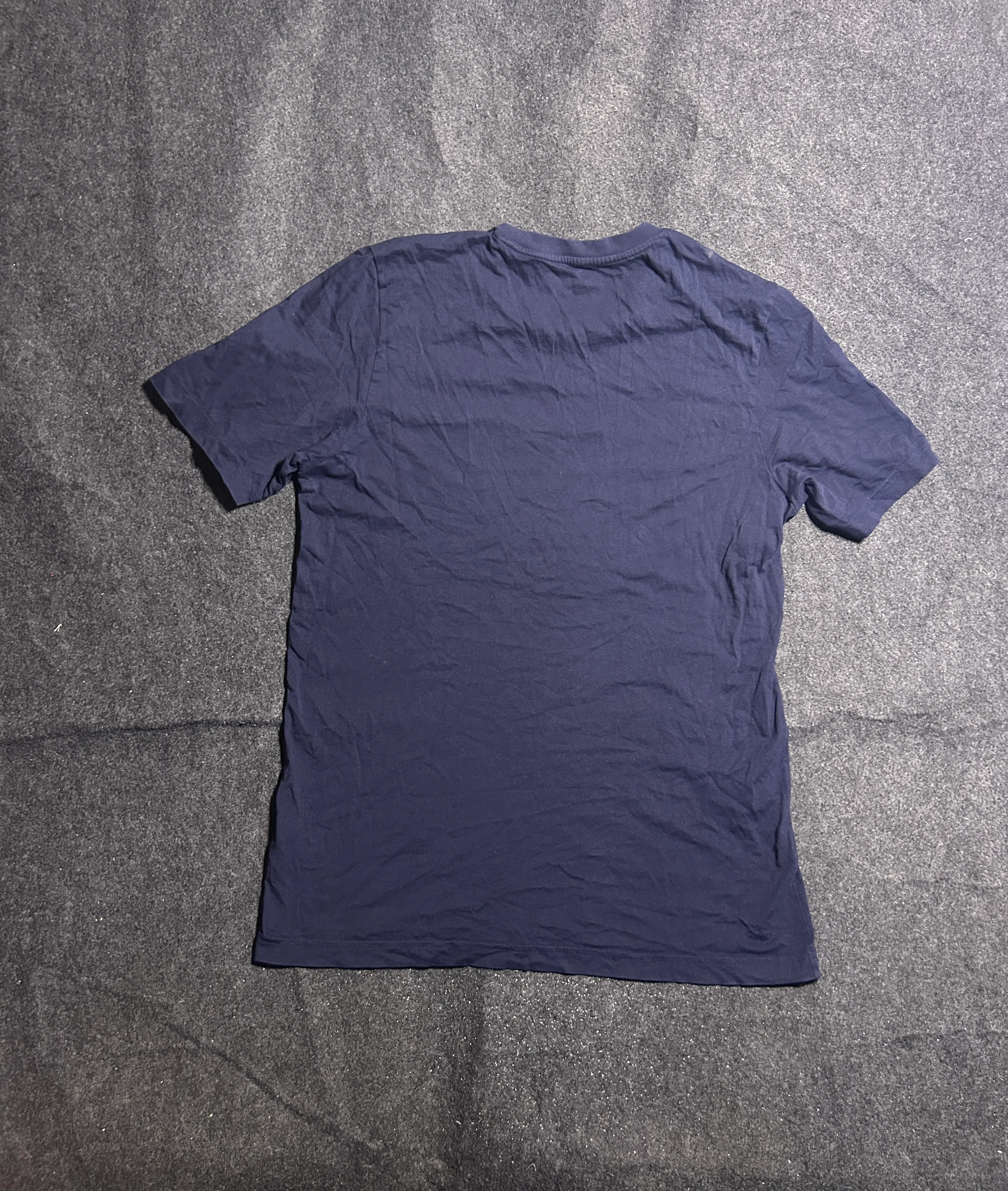 Adidas Classic Logo T-Shirt Navy Blue Cotton Regular Fit – Men’s M