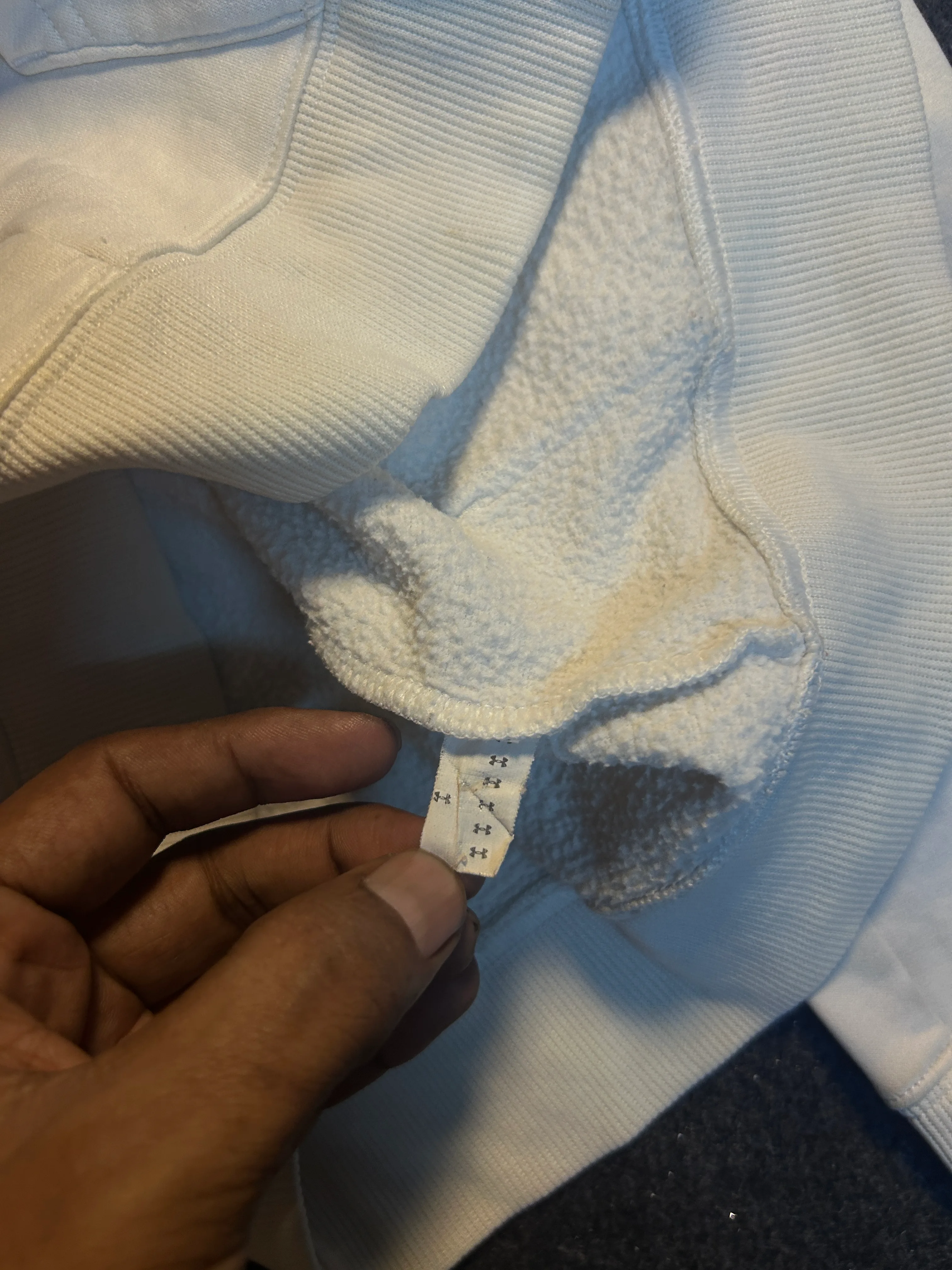 Under Armour White Full-Zip Fleece Hoodie – M