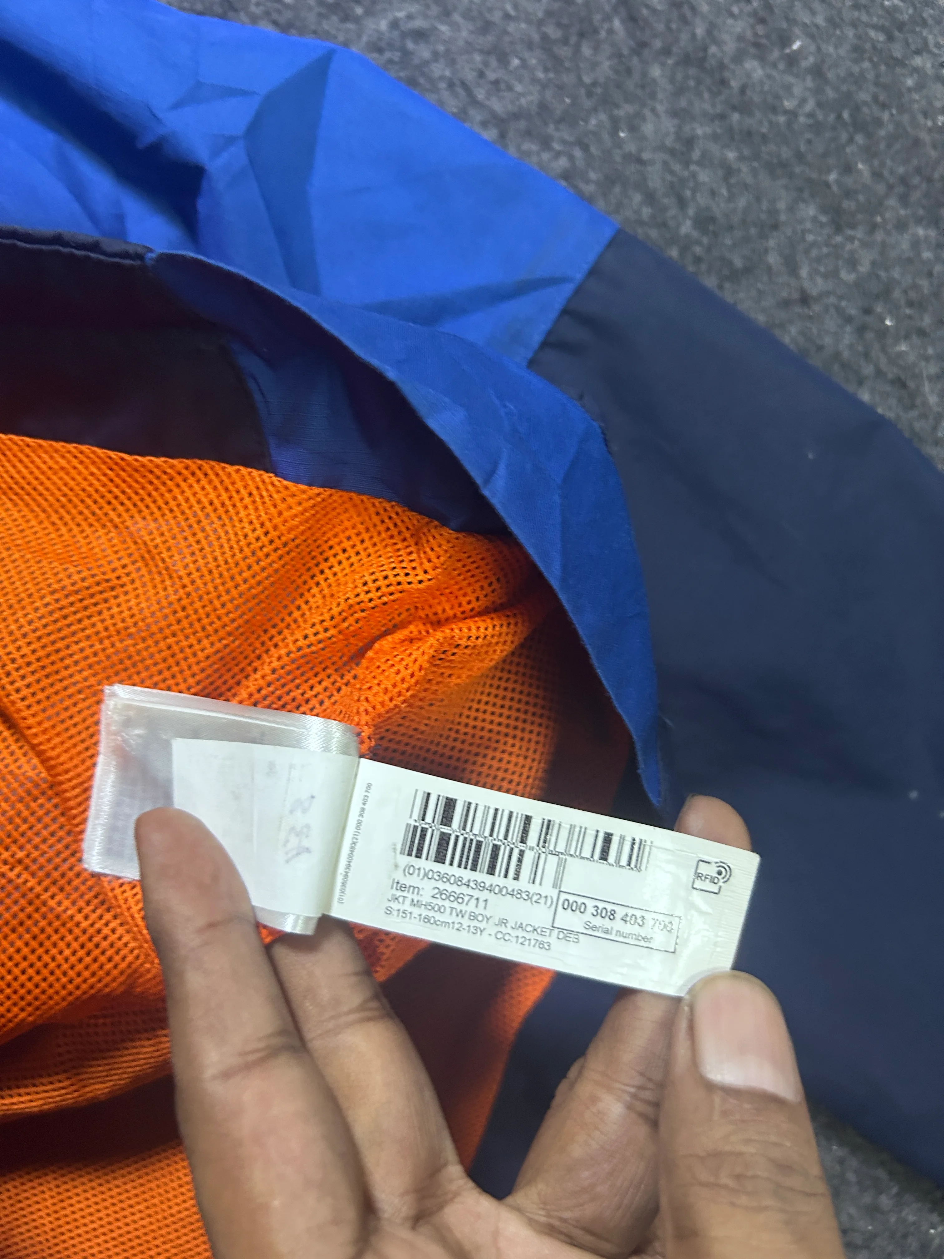 Quechua Outdoor Explorer Blue & Navy Hooded Hiking Jacket – S