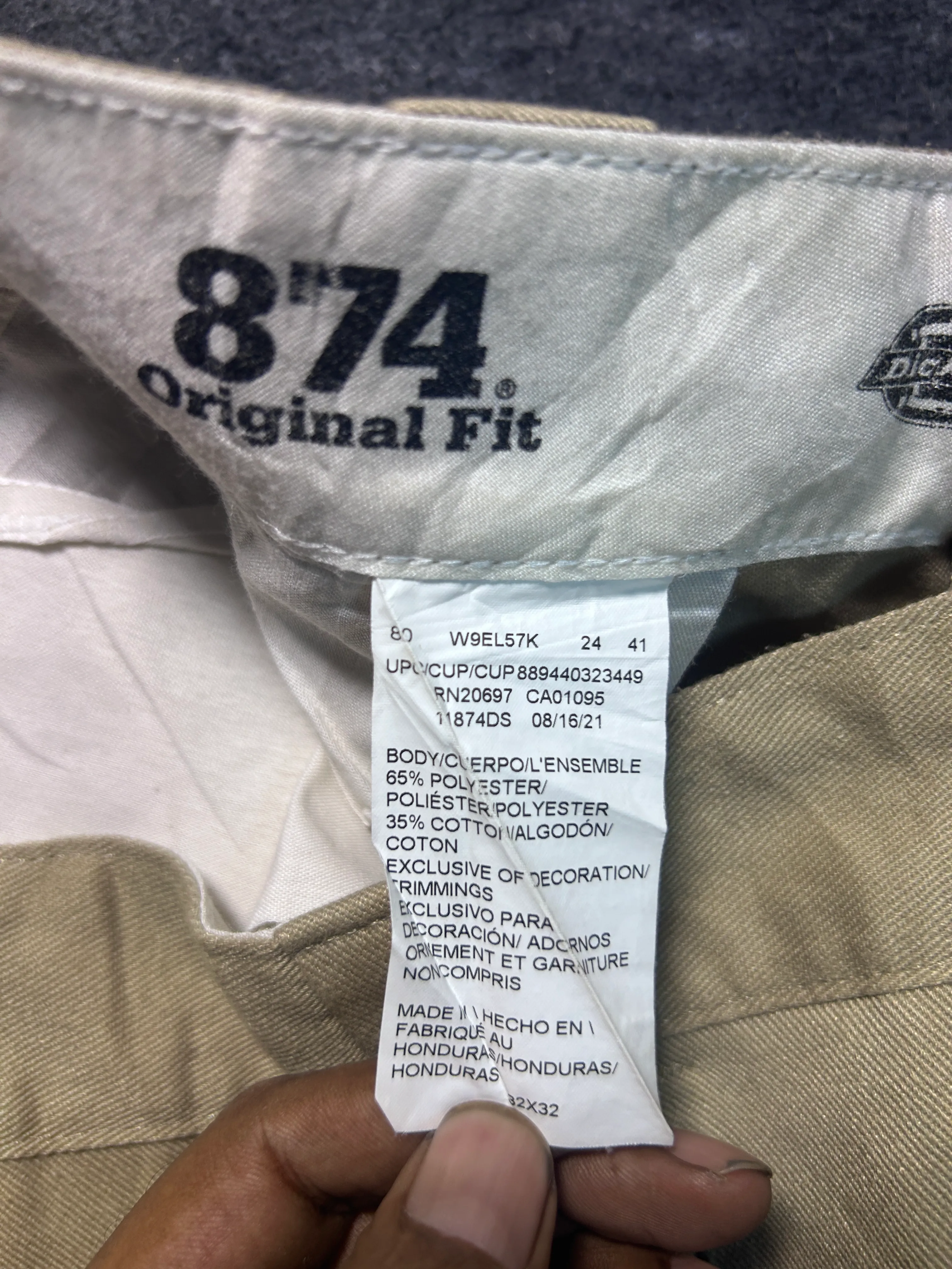 Dickies 874 Men’s Work Pants – 32x40 Khaki | Original Fit